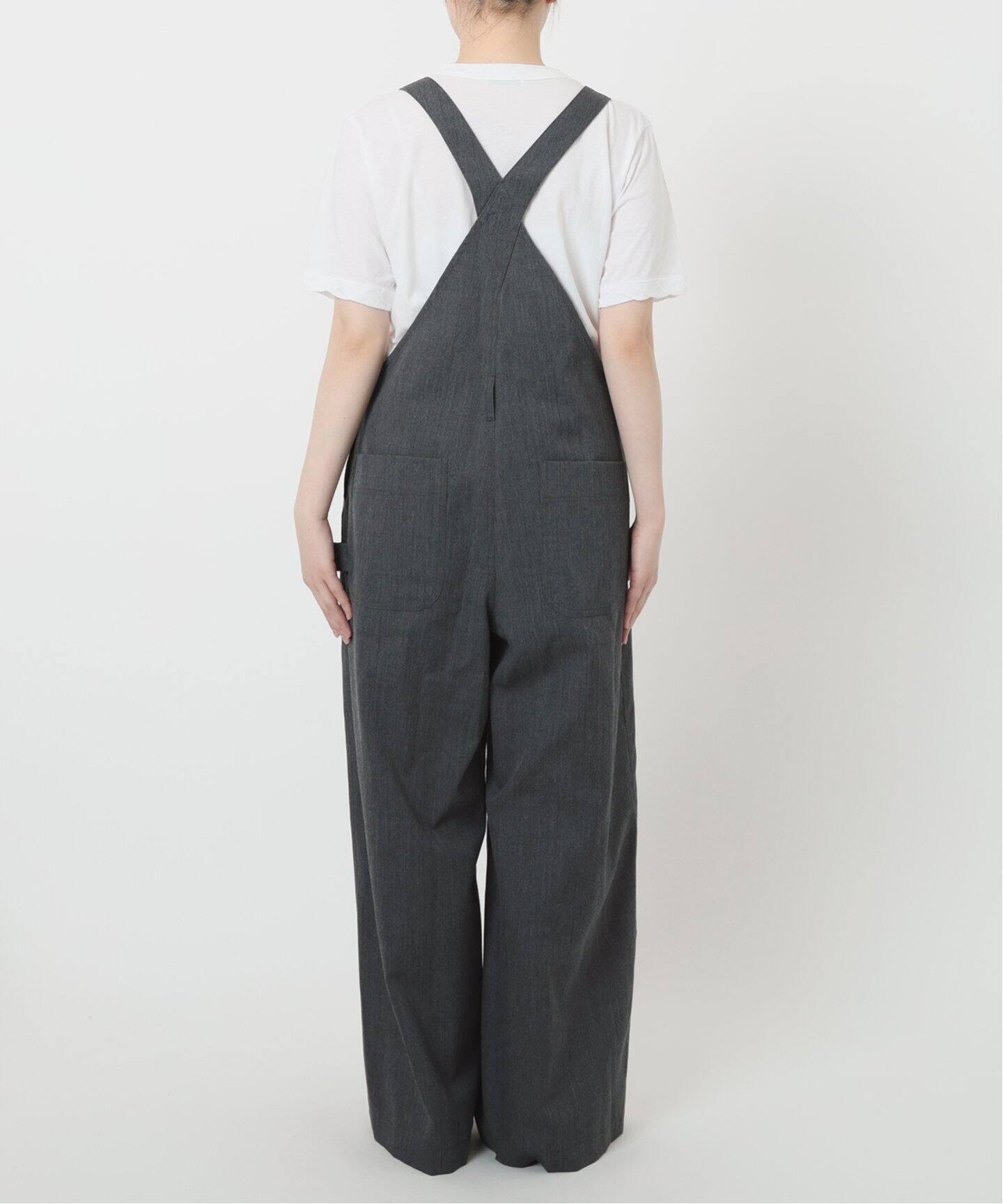 IENA LA BOUCLE ウールツイルオーバーオール（サロペット