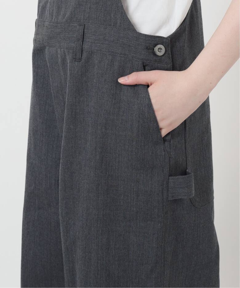 IENA LA BOUCLE ウールツイルオーバーオール（サロペット 