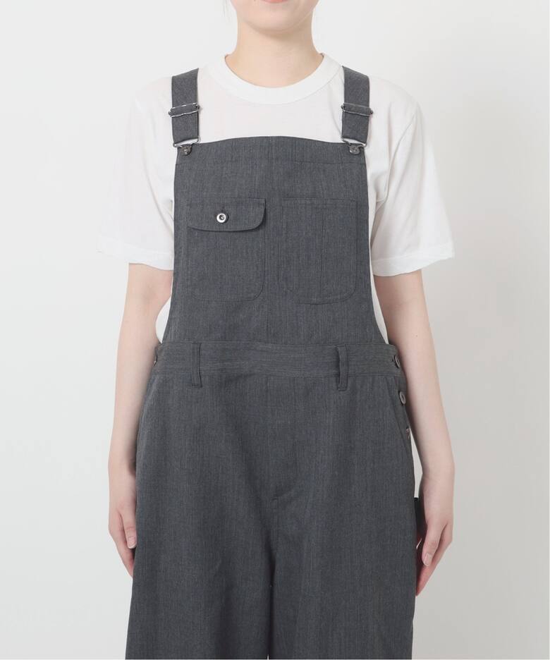 IENA LA BOUCLE ウールツイルオーバーオール（サロペット 