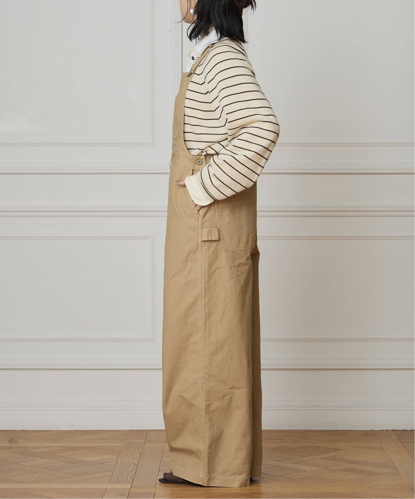 IENA LA BOUCLE コットンダックオーバーオール（サロペット