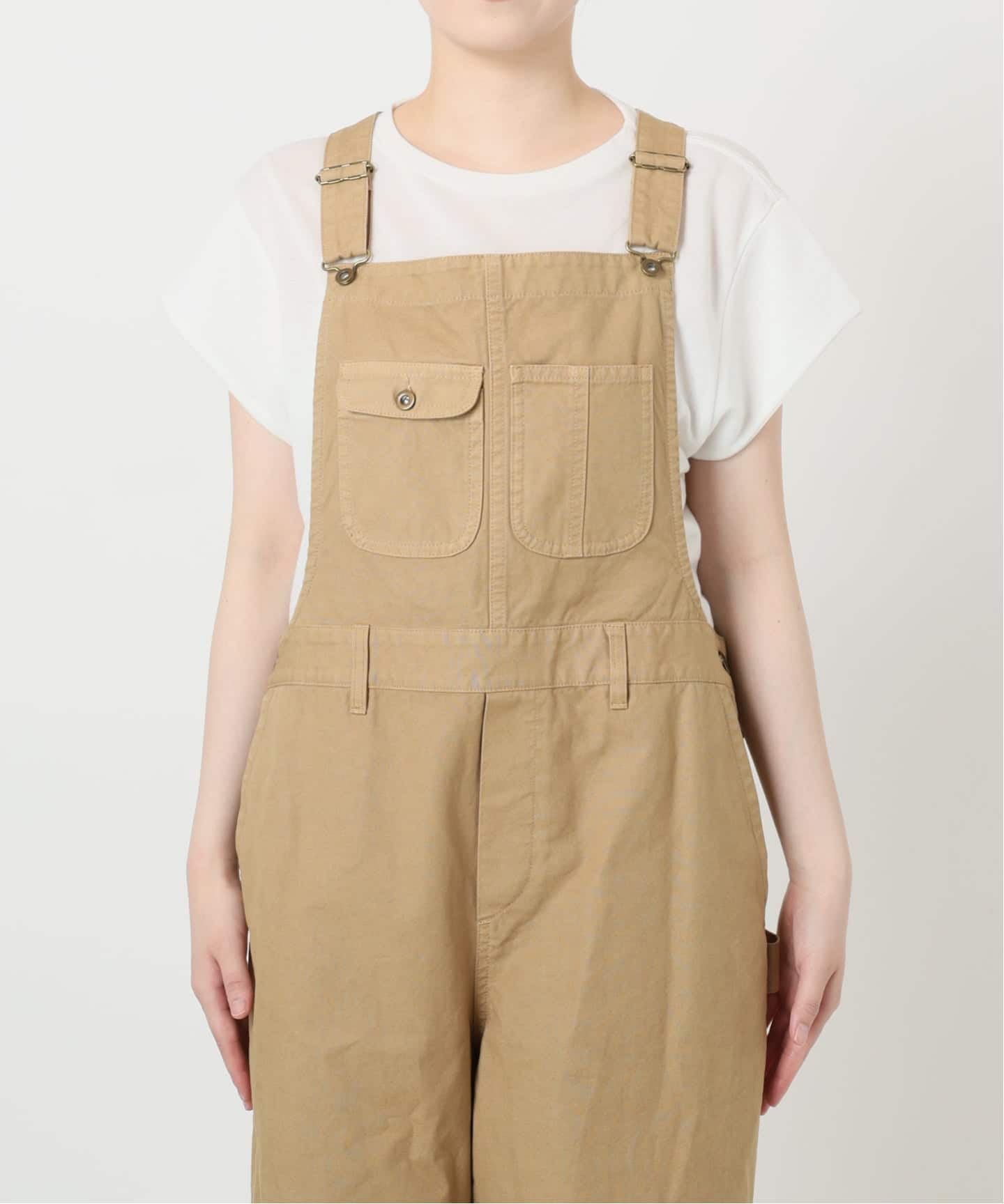 IENA LA BOUCLE コットンダックオーバーオール（サロペット