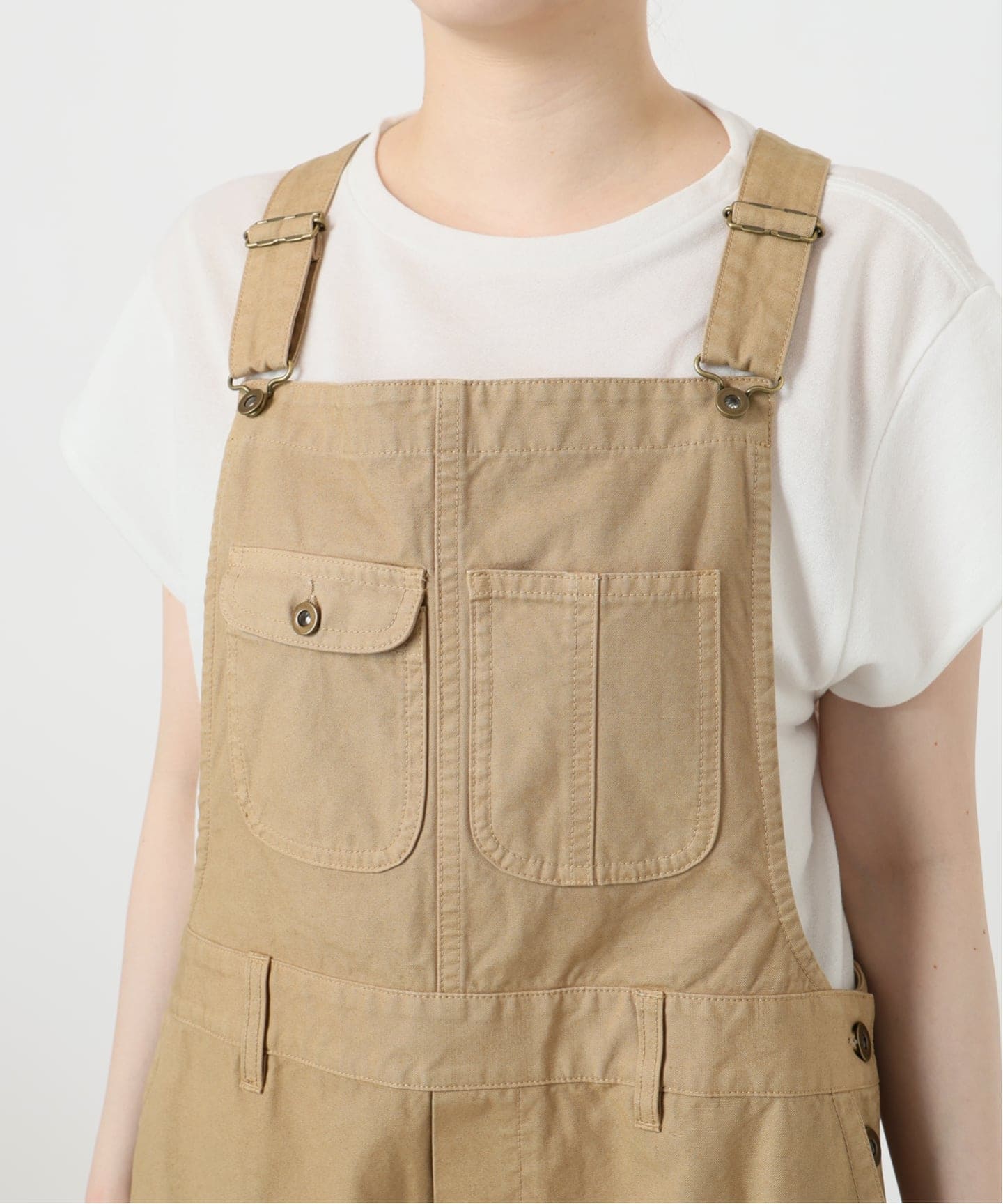 IENA LA BOUCLE コットンダックオーバーオール（サロペット