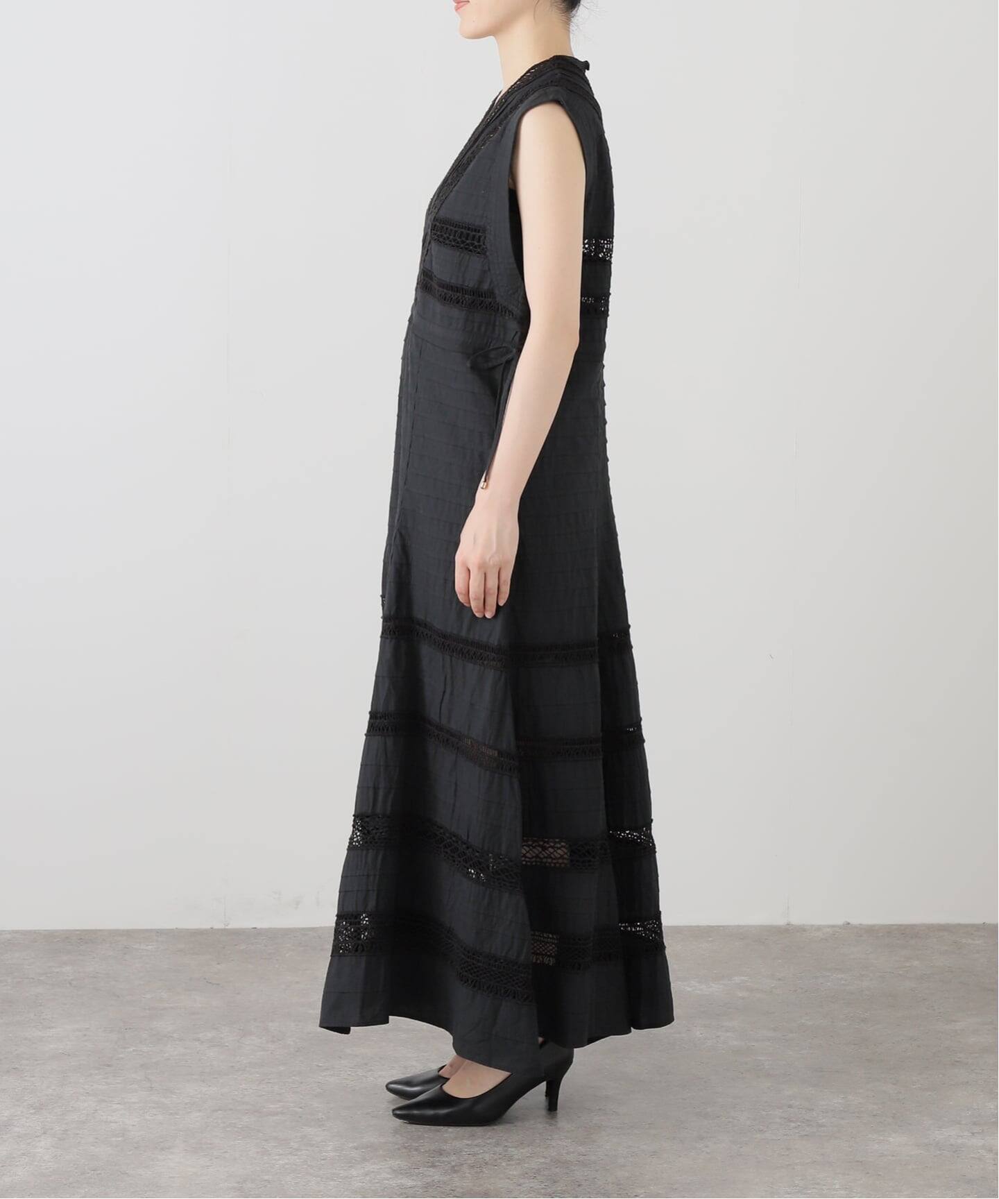 IENA LA BOUCLE ケミカルレースドレス✴︎新品✴︎イエナ IENA LA BOUCLE cotton ラインレースワンピース（ワンピース