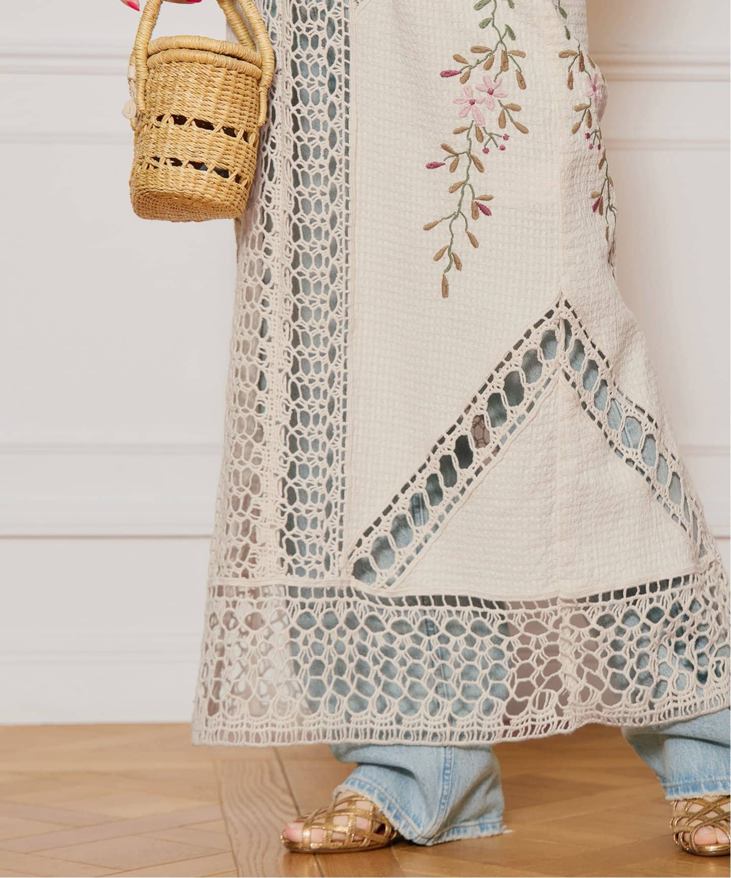 IENA LA BOUCLE クロシェMIXワンピース ★美品★ IENA LA BOUCLE クロシェMIXワンピース（ワンピース）｜IENA