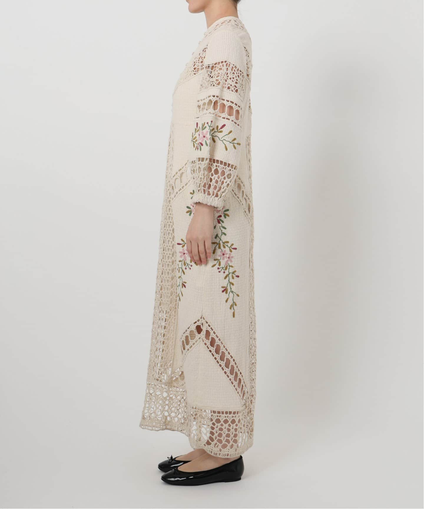 IENA LA BOUCLE クロシェMIXワンピース ★美品★ IENA LA BOUCLE クロシェMIXワンピース（ワンピース）｜IENA