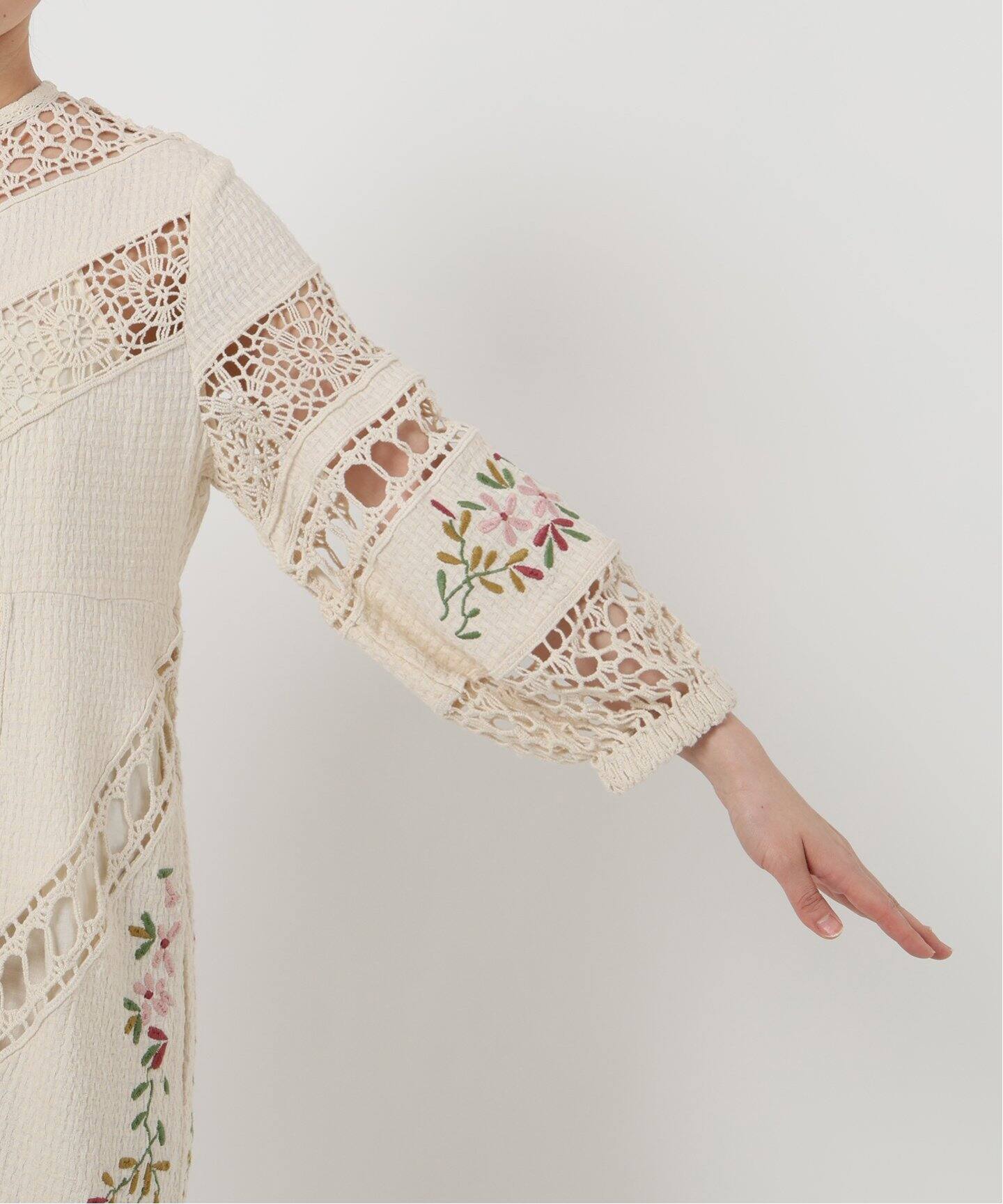 IENA LA BOUCLE クロシェMIXワンピース（ワンピース）｜IENA