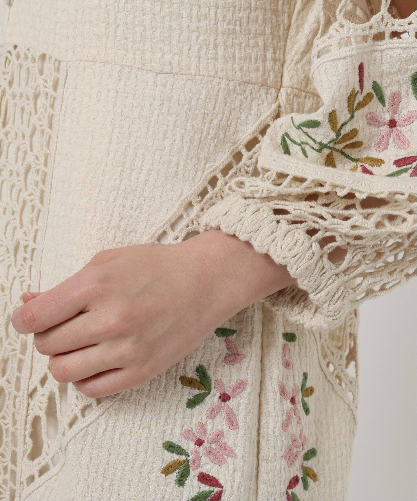 IENA LA BOUCLE クロシェMIXワンピース（ワンピース）｜IENA