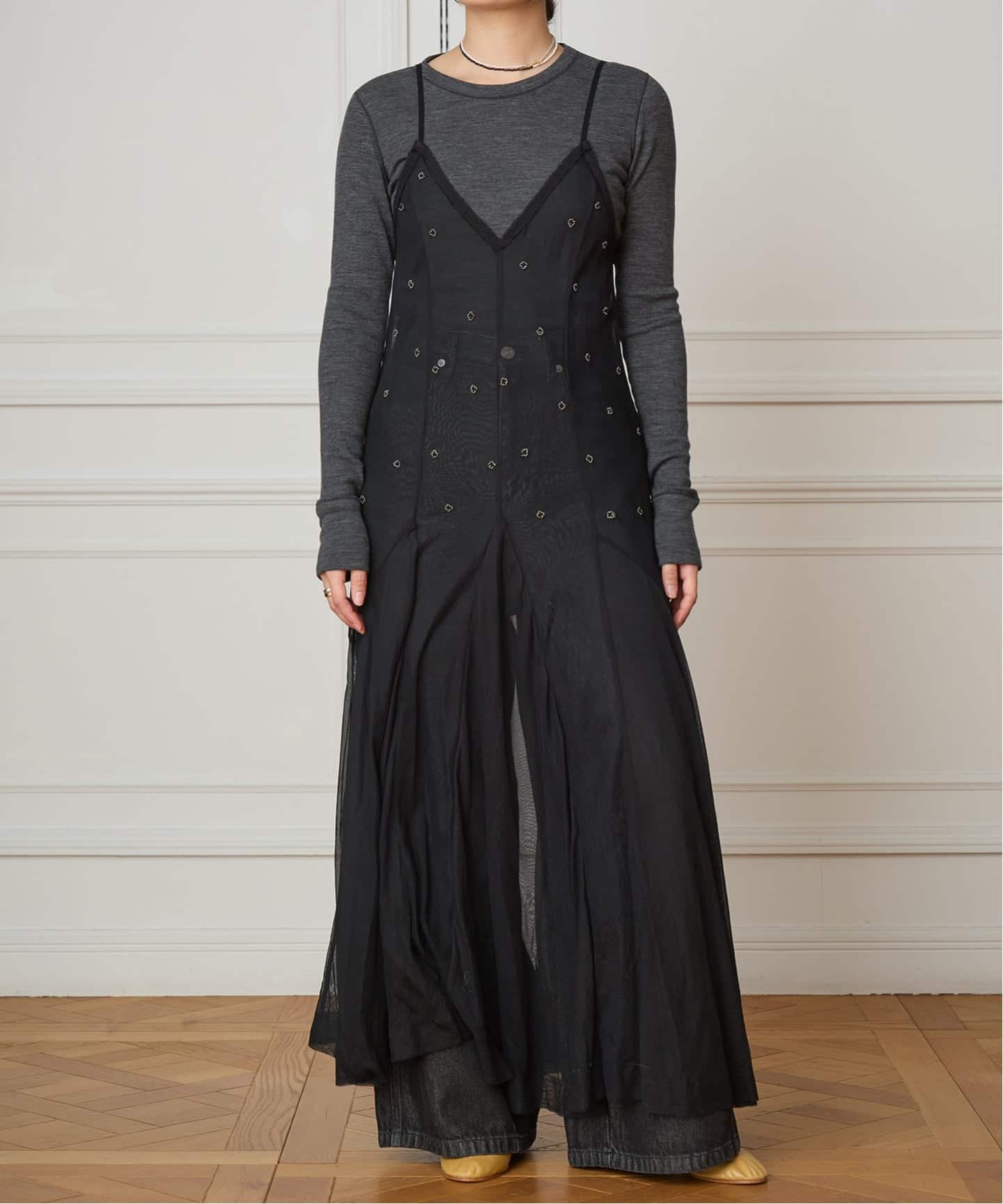 IENA LA BOUCLE チュールビーズキャミワンピース（ワンピース）｜IENA