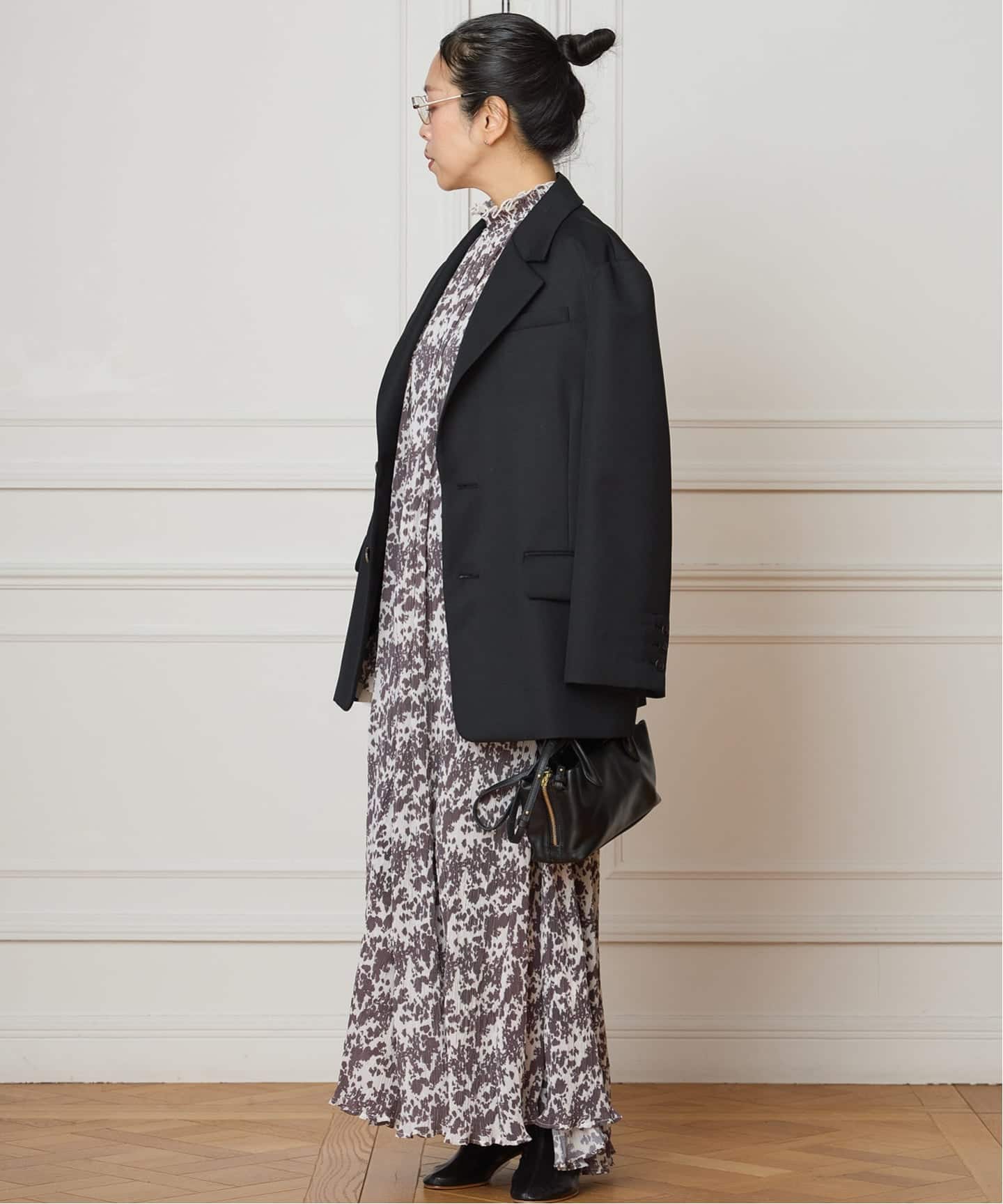 IENA LA BOUCLE プリントプリーツワンピース（ワンピース）｜IENA