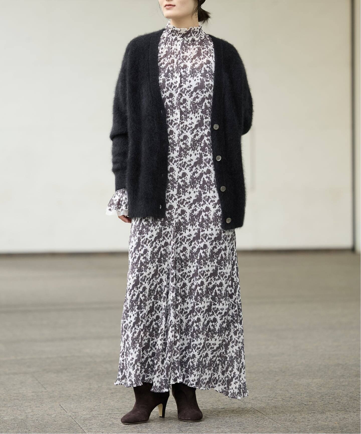 IENA LA BOUCLE プリントプリーツワンピース（ワンピース）｜IENA