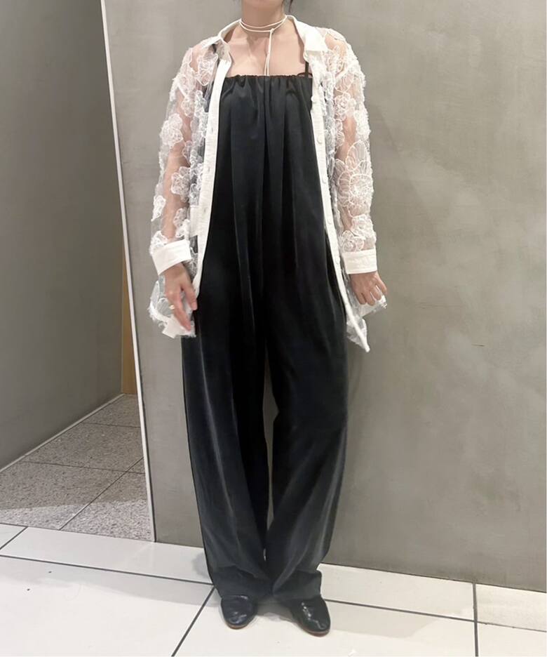 IENA LA BOUCLE キュプラベアオールインワン（つなぎ／オールインワン 