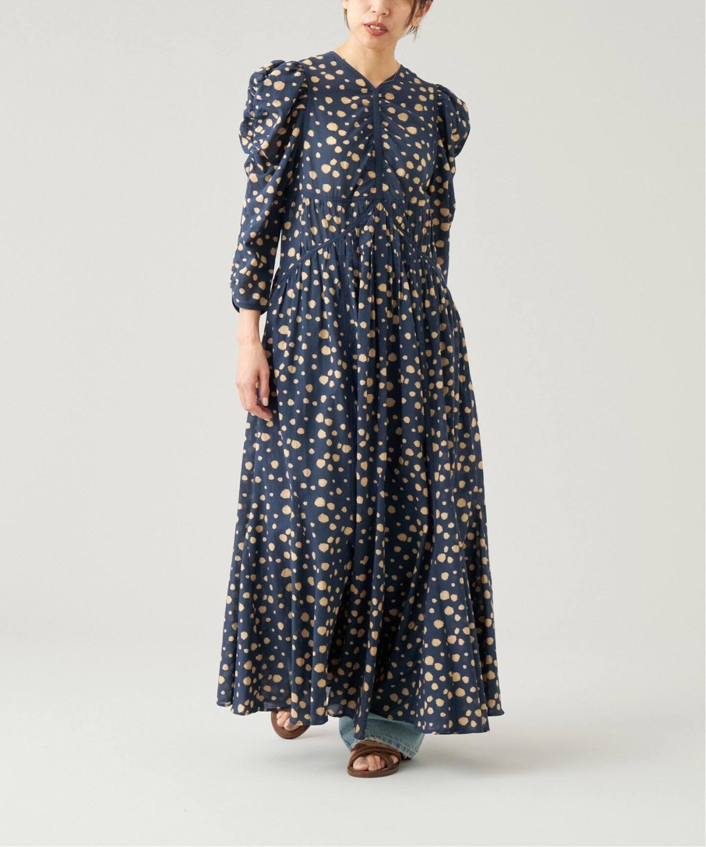 IENA LA BOUCLE ドットプリントワンピース（ワンピース）｜IENA  