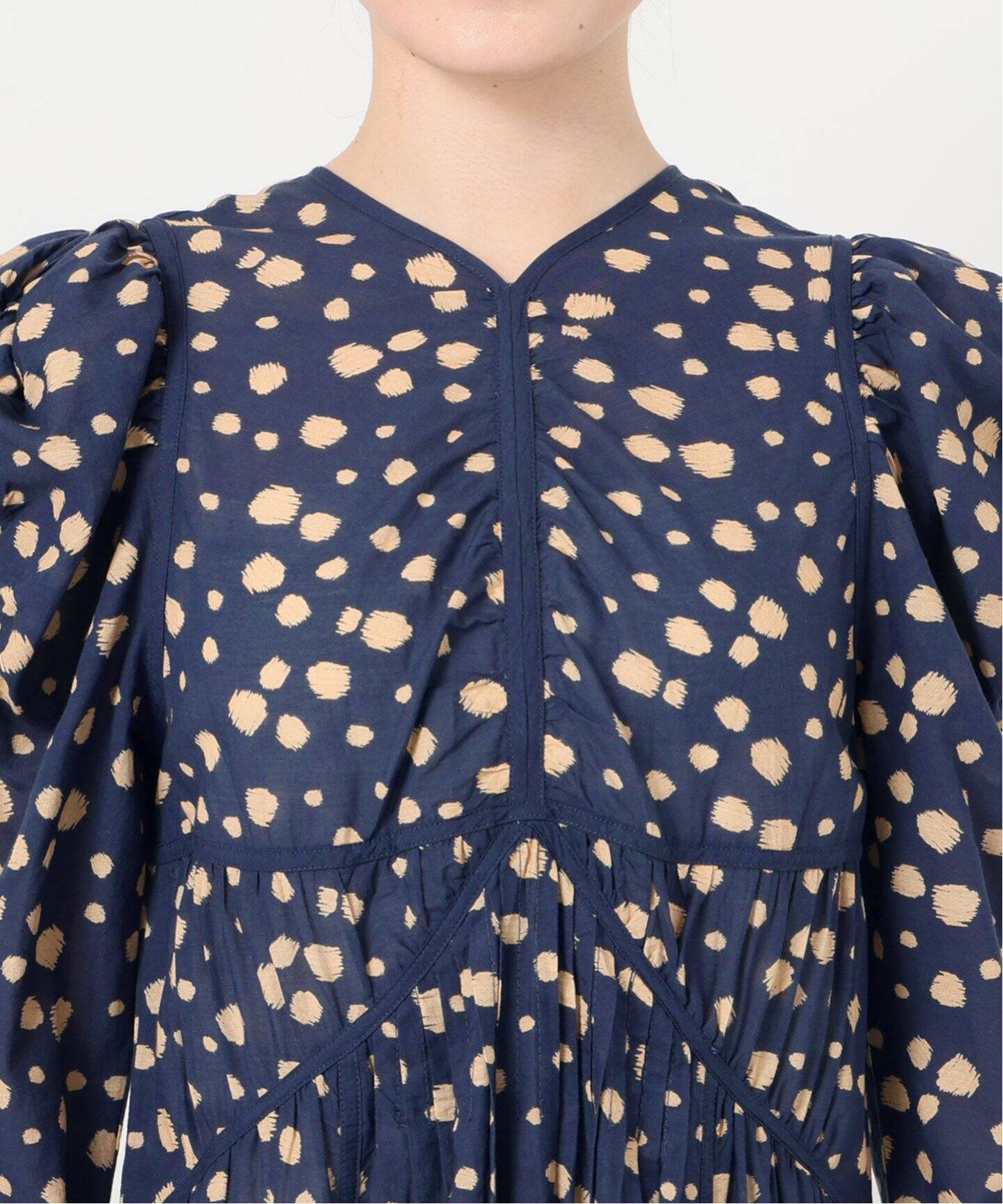 IENA LA BOUCLE ドットプリントワンピース（ワンピース）｜IENA  