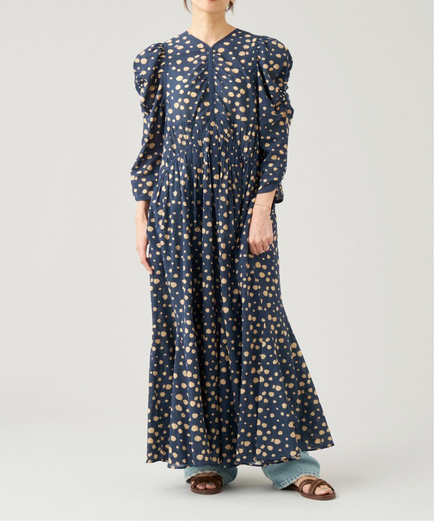 IENA LA BOUCLE ドットプリントワンピース（ワンピース）｜IENA  