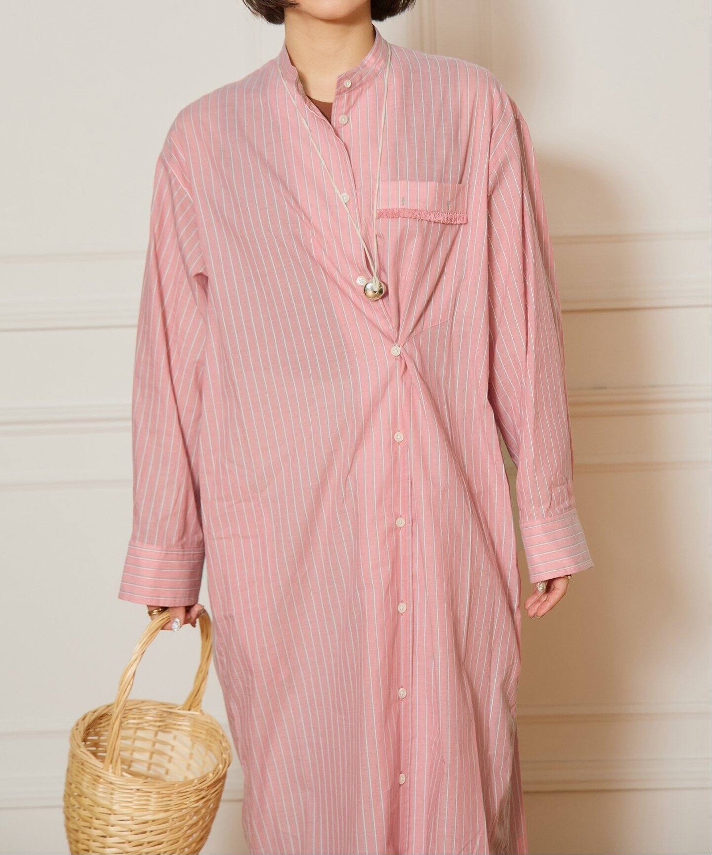 IENA LA BOUCLE ストライプシャツワンピース（ワンピース）｜IENA  