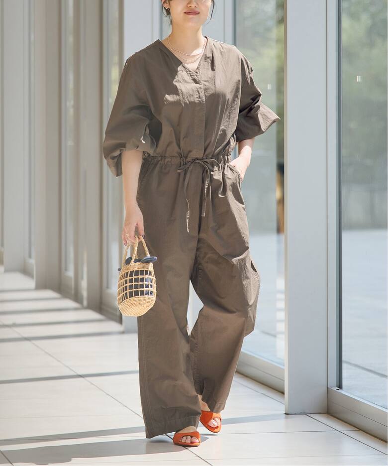 IENA LA BOUCLE ピースダイジャンプスーツ（つなぎ／オールインワン 