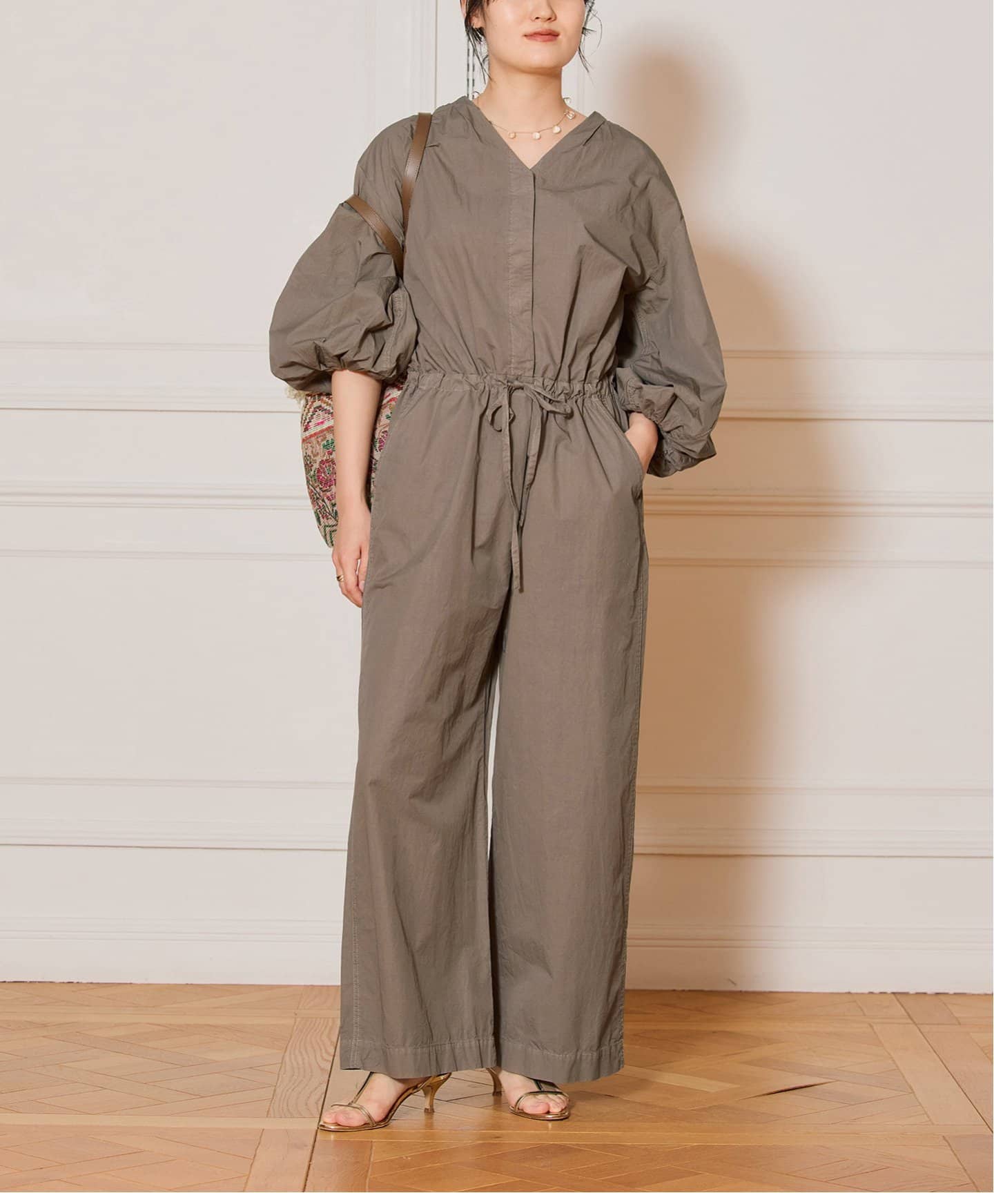 IENA LA BOUCLE ピースダイジャンプスーツ（つなぎ
