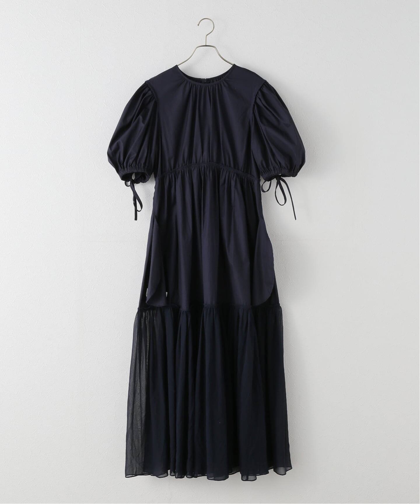 ULLA JOHNSON/ウラ ジョンソン collage short sleeve midi d