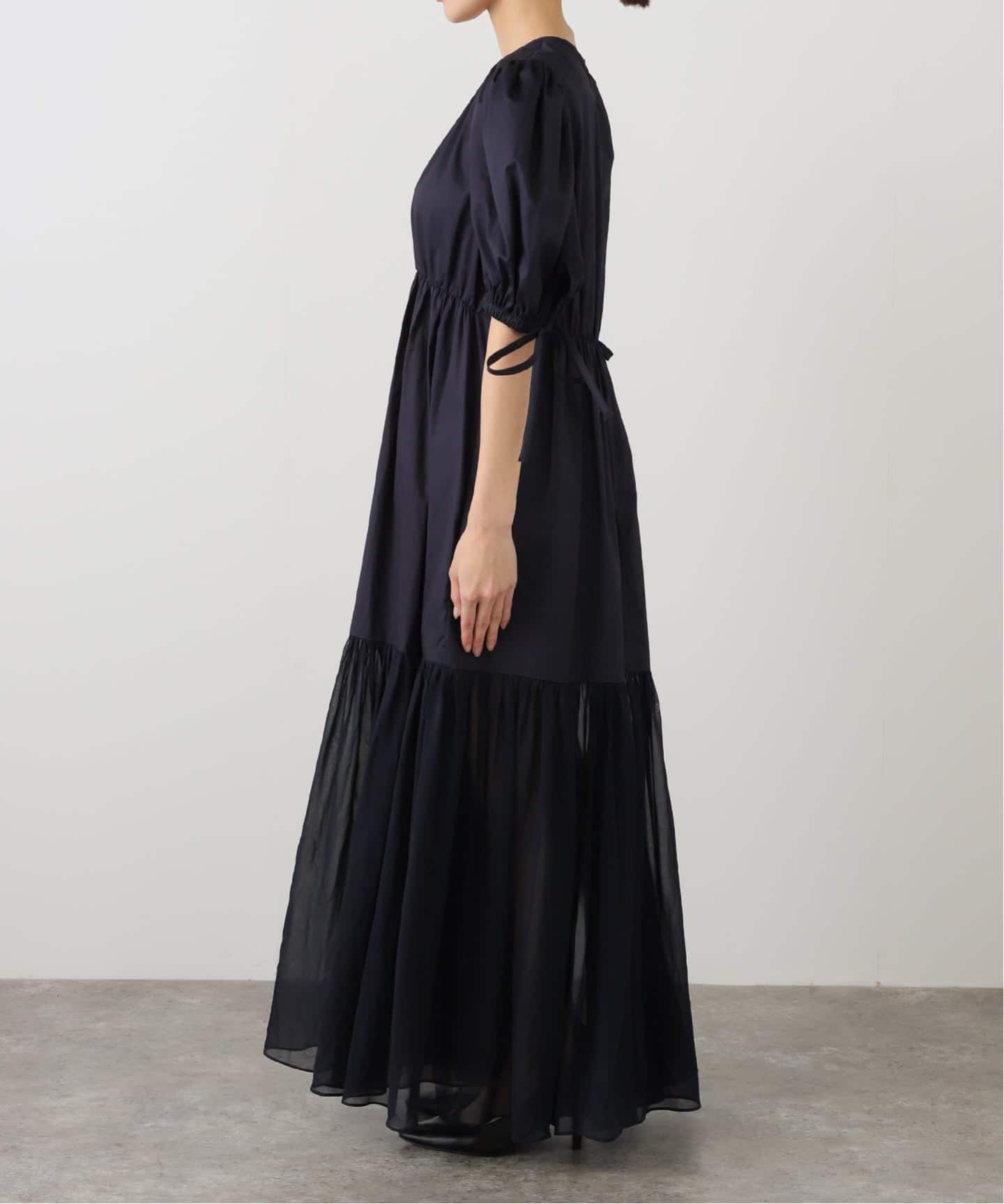 ULLA JOHNSON/ウラ ジョンソン collage short sleeve midi d