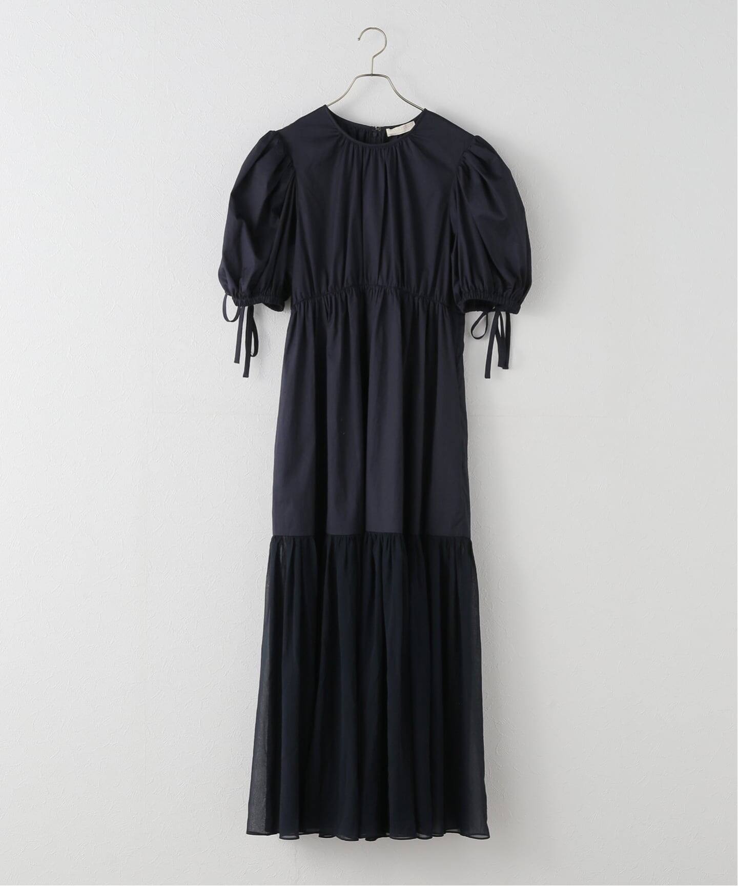 ULLA JOHNSON/ウラ ジョンソン collage short sleeve midi d PF250155 