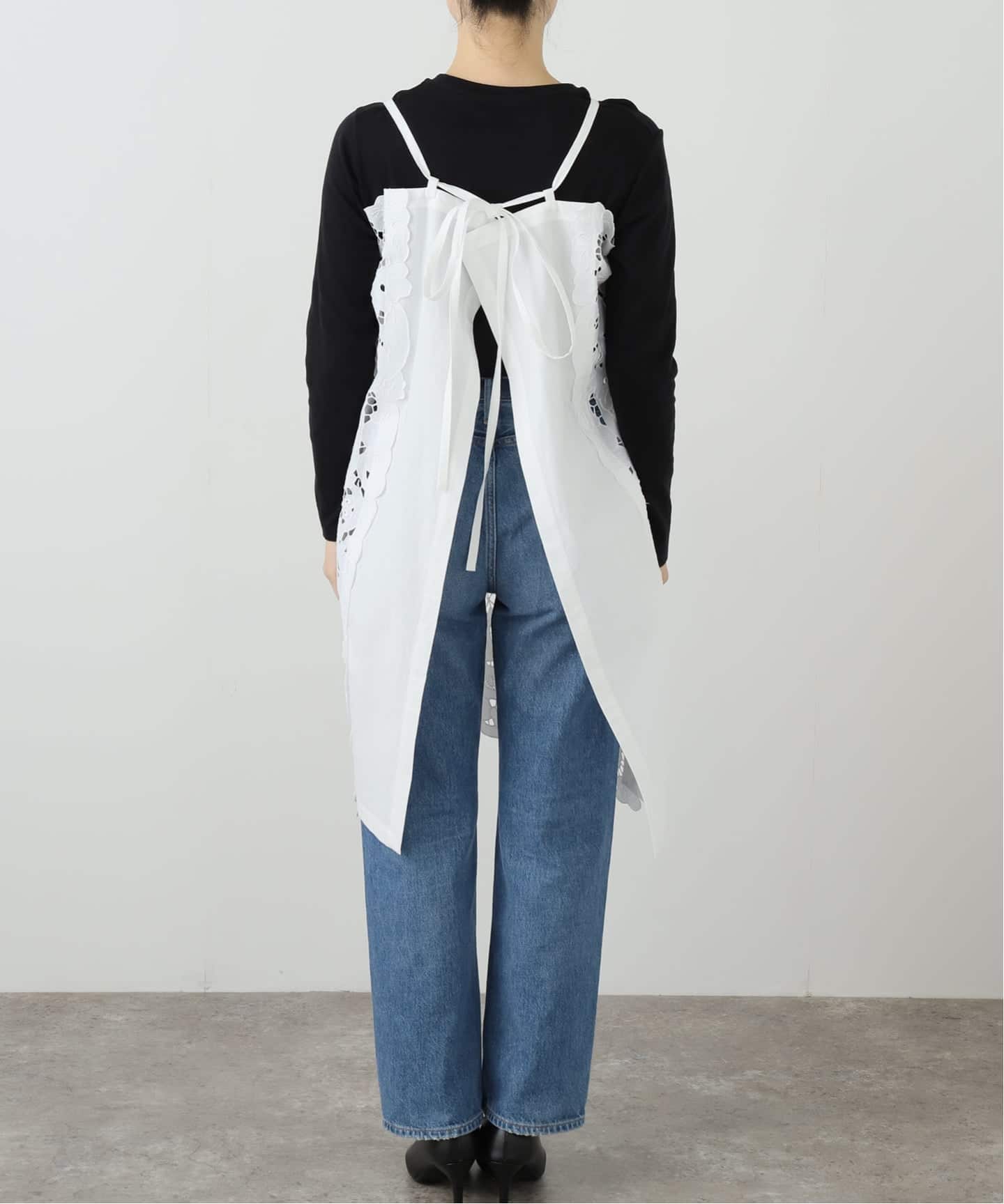 HERITER/エリテ cutwork parts tablecloth aprondr H0-00-7045