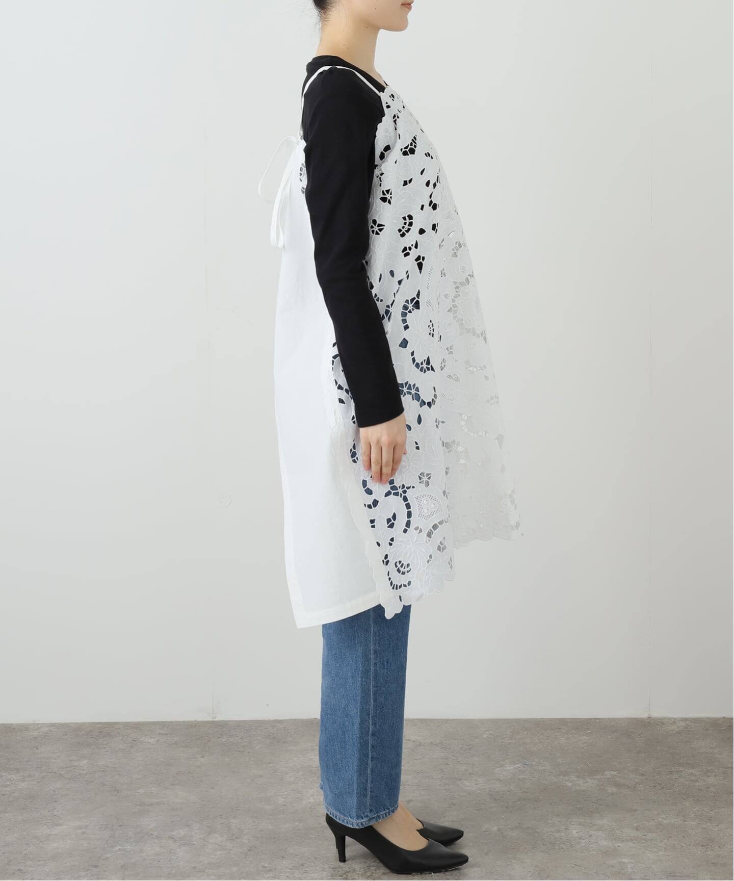 HERITER/エリテ cutwork parts tablecloth aprondr H0-00-7045