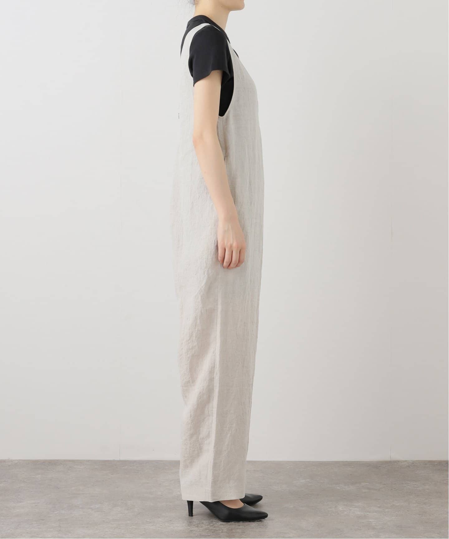 blurhms/ブラームス Ramie linen V オーバーオール BHSW25S11