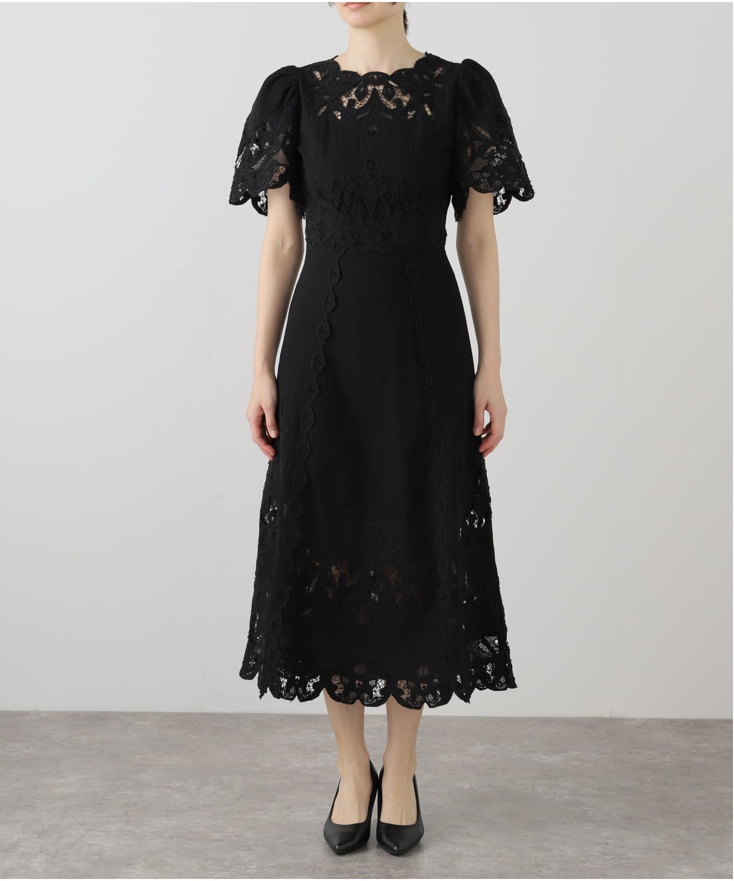 SEA NEW YORK/シー ニューヨーク PRE GIANNA LACE S/SLV MIDI