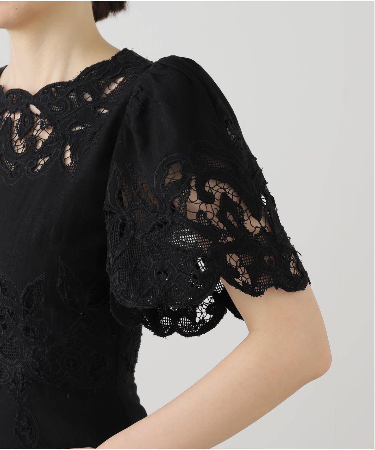 SEA NEW YORK/シー ニューヨーク PRE GIANNA LACE S/SLV MIDI