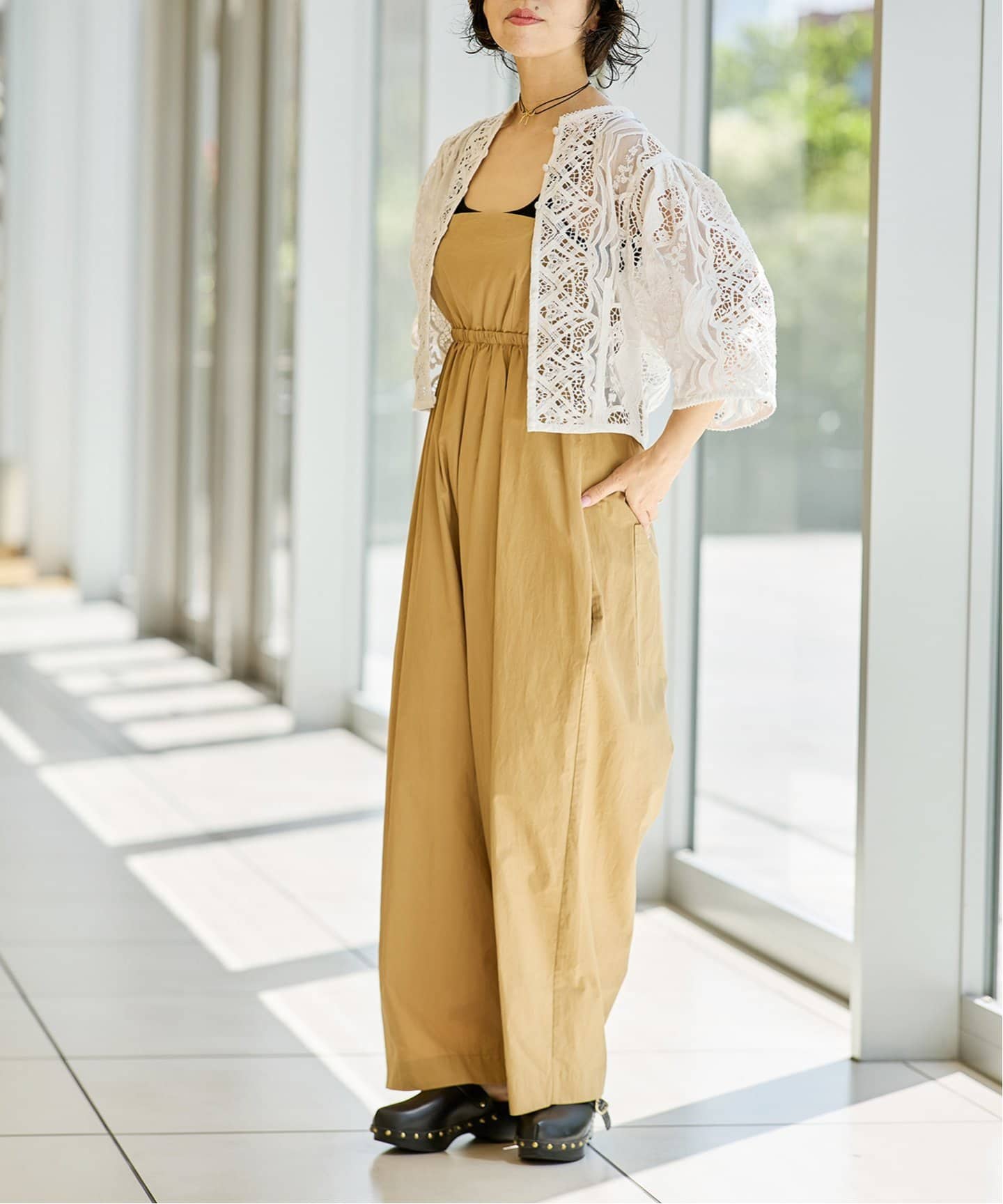 MODERN WEAVING/モダン ウィーヴィング Halter Zip Back
