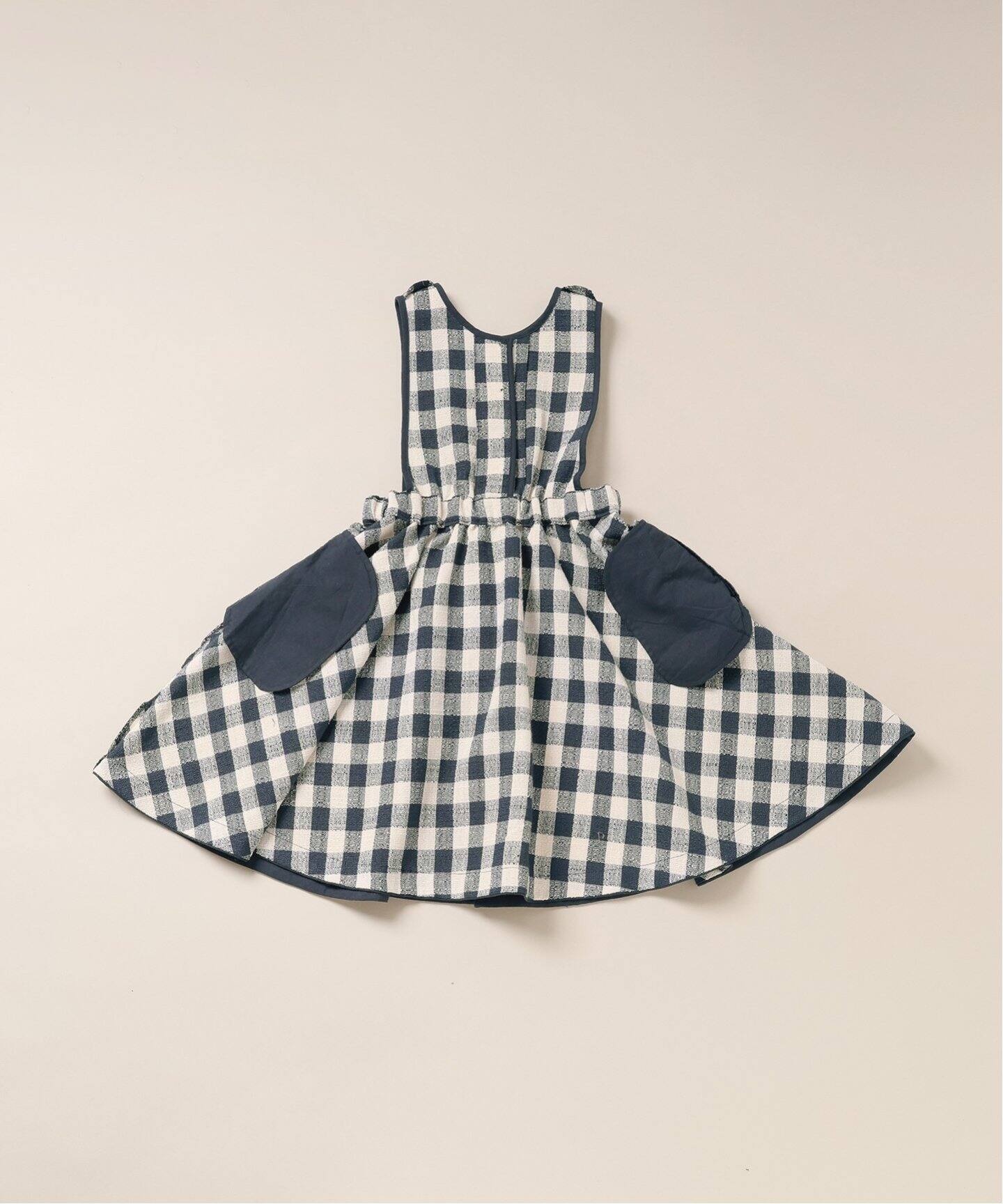 IENA ENFANT 黒チェック柄ロンパース スタイ セット