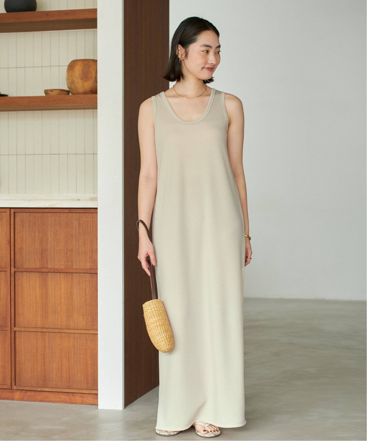 Plage 通販 タンクワンピース Plage プラージュ 23AW リブタンク 