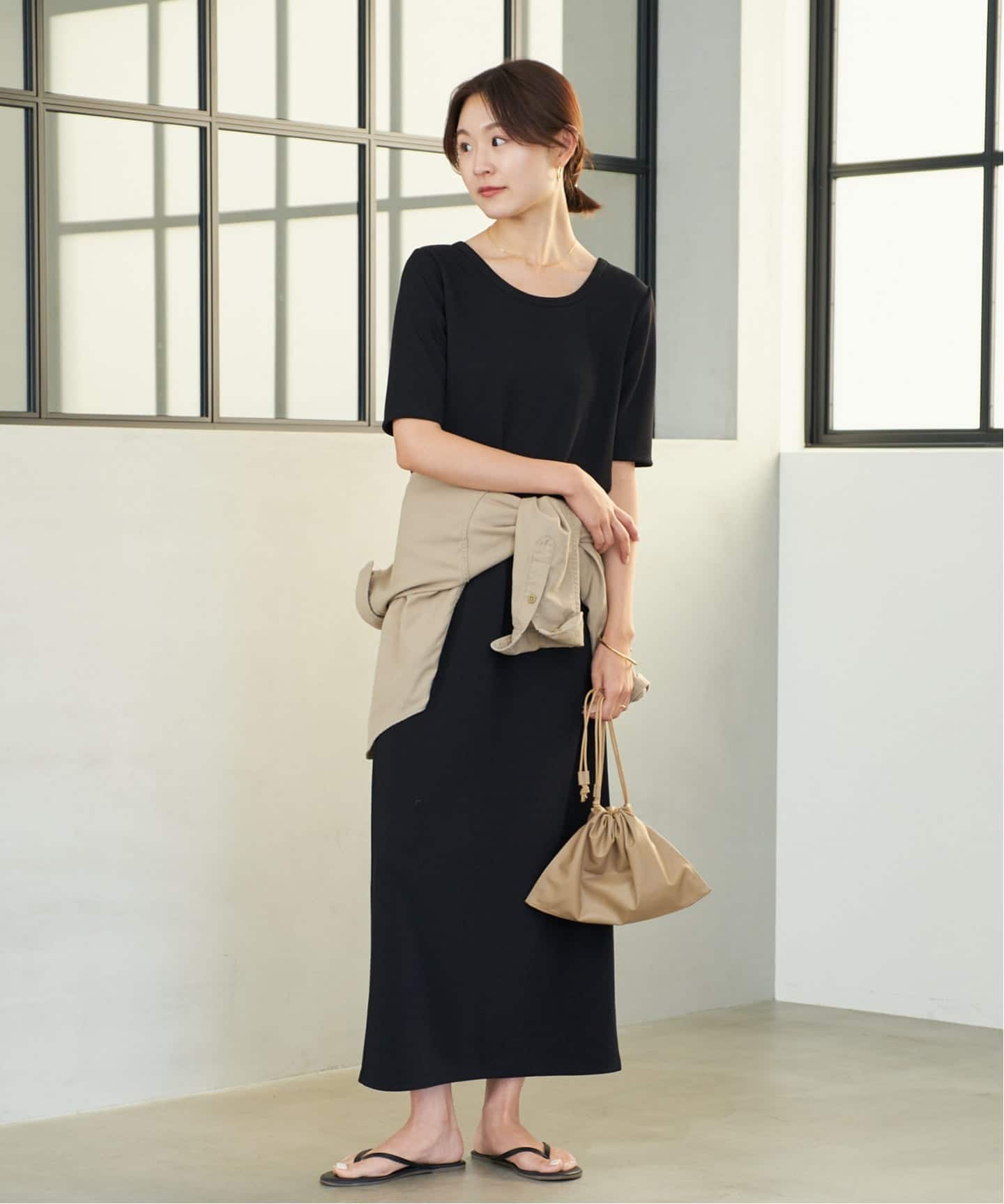 plage Rib ハーフスリーブ ワンピース　ネイビー38 追加予約》Rib ハーフスリーブ ワンピース 4（ワンピース