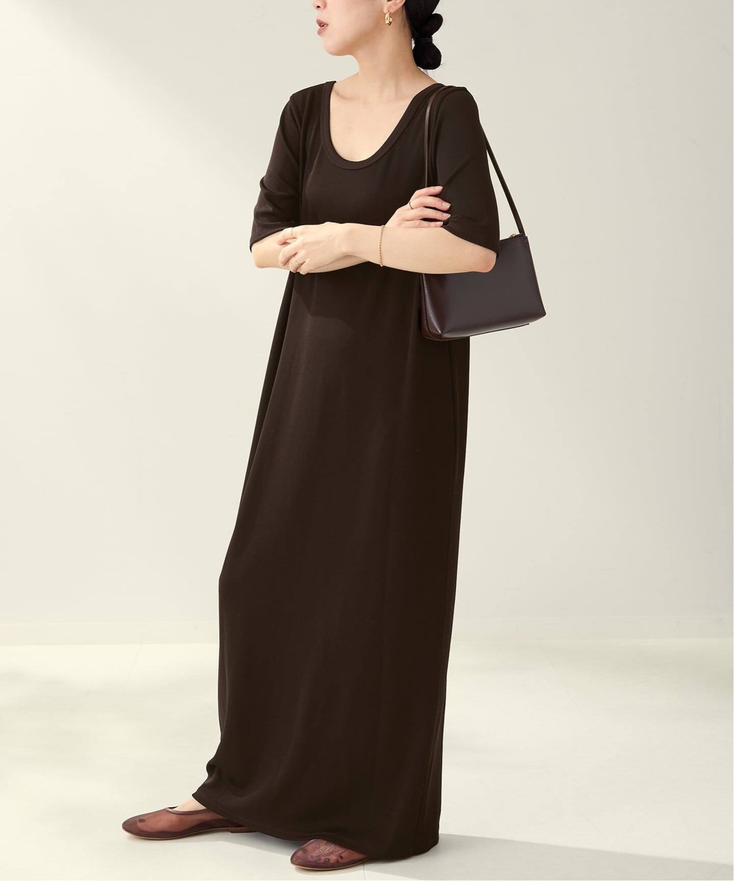 Plage Rib ハーフスリーブ ワンピース 36 WEB限定追加》Rib ハーフスリーブ ワンピース 2（ワンピース