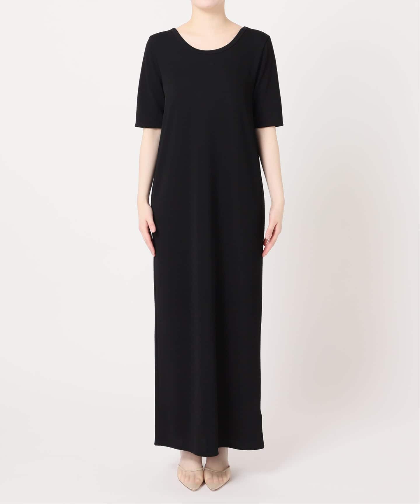 Plage Rib ハーフスリーブ ワンピース　ブラック36 新品タグ付き 追加》Rib ハーフスリーブ ワンピース 3（ワンピース）｜Plage