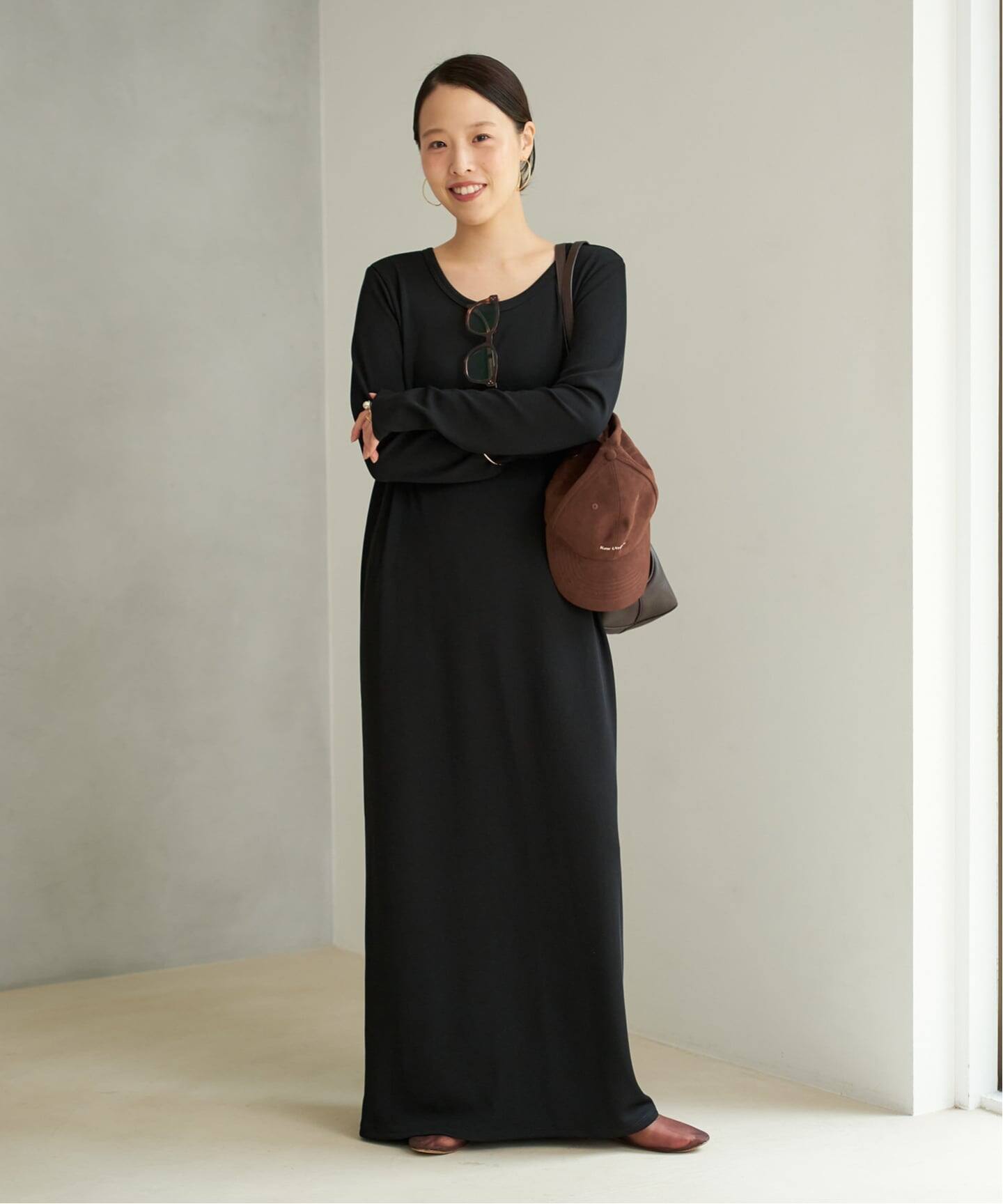 Plag Rib ロングスリーブ ワンピース ブラウン 38 Plag Rib ロングスリーブ ワンピース ブラウン 38 Rib ロング