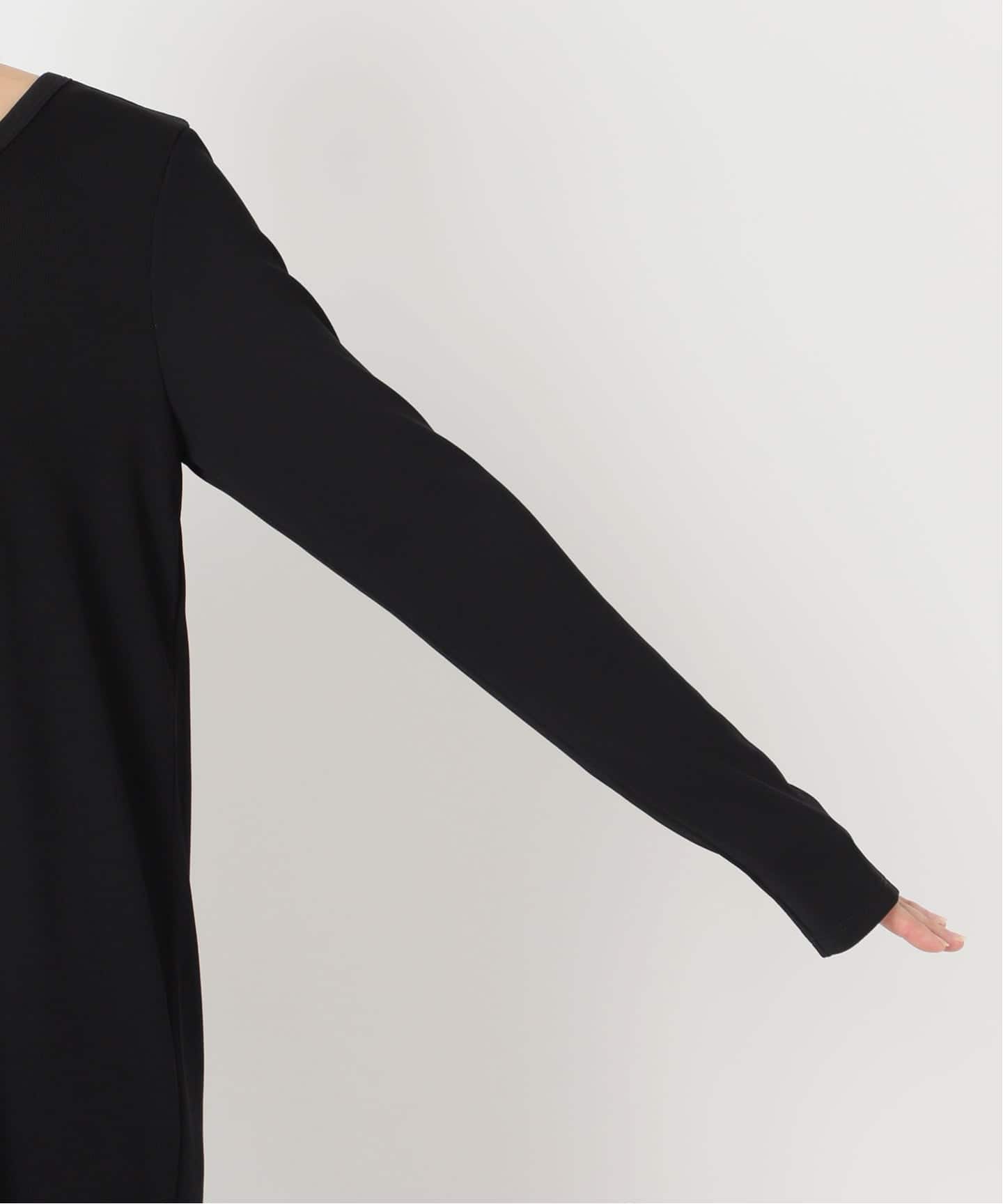 plage Rib ロングスリーブ ワンピース ブラウン 38 プラージュ Plage