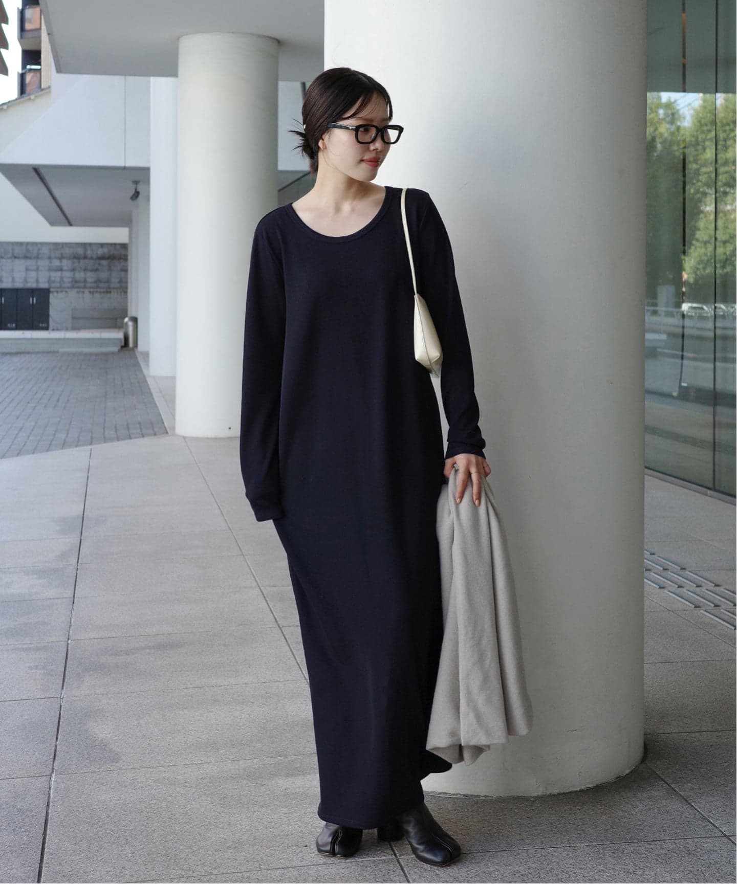 plage プラージュ　Rib ロングスリーブ ワンピース　38 ブラック 追加予約》Rib ロングスリーブ ワンピース 2（ワンピース）｜Plage