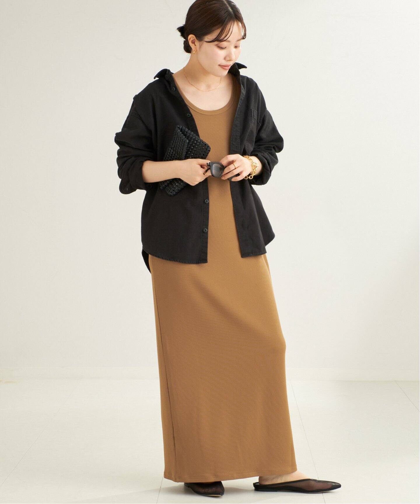 Rib ハーフスリーブ ワンピース（ワンピース）｜Plage（プラージュ）の  