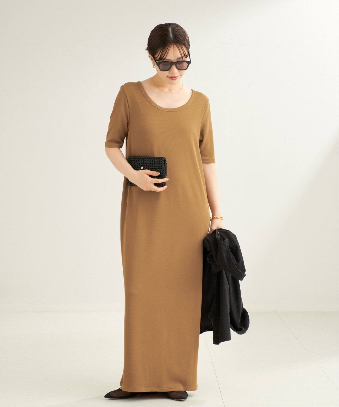 Rib ハーフスリーブ ワンピース（ワンピース）｜Plage（プラージュ）の  