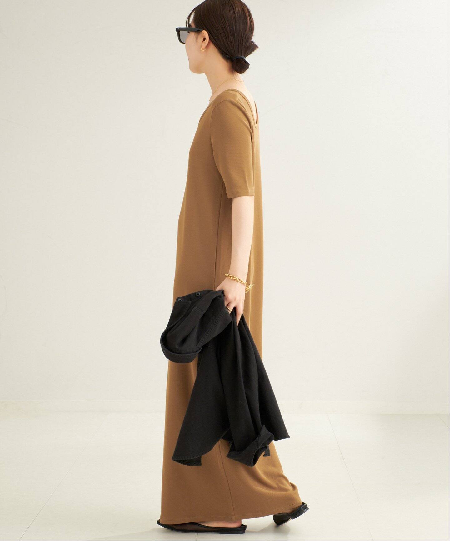 Rib ハーフスリーブ ワンピース（ワンピース）｜Plage（プラージュ）の  