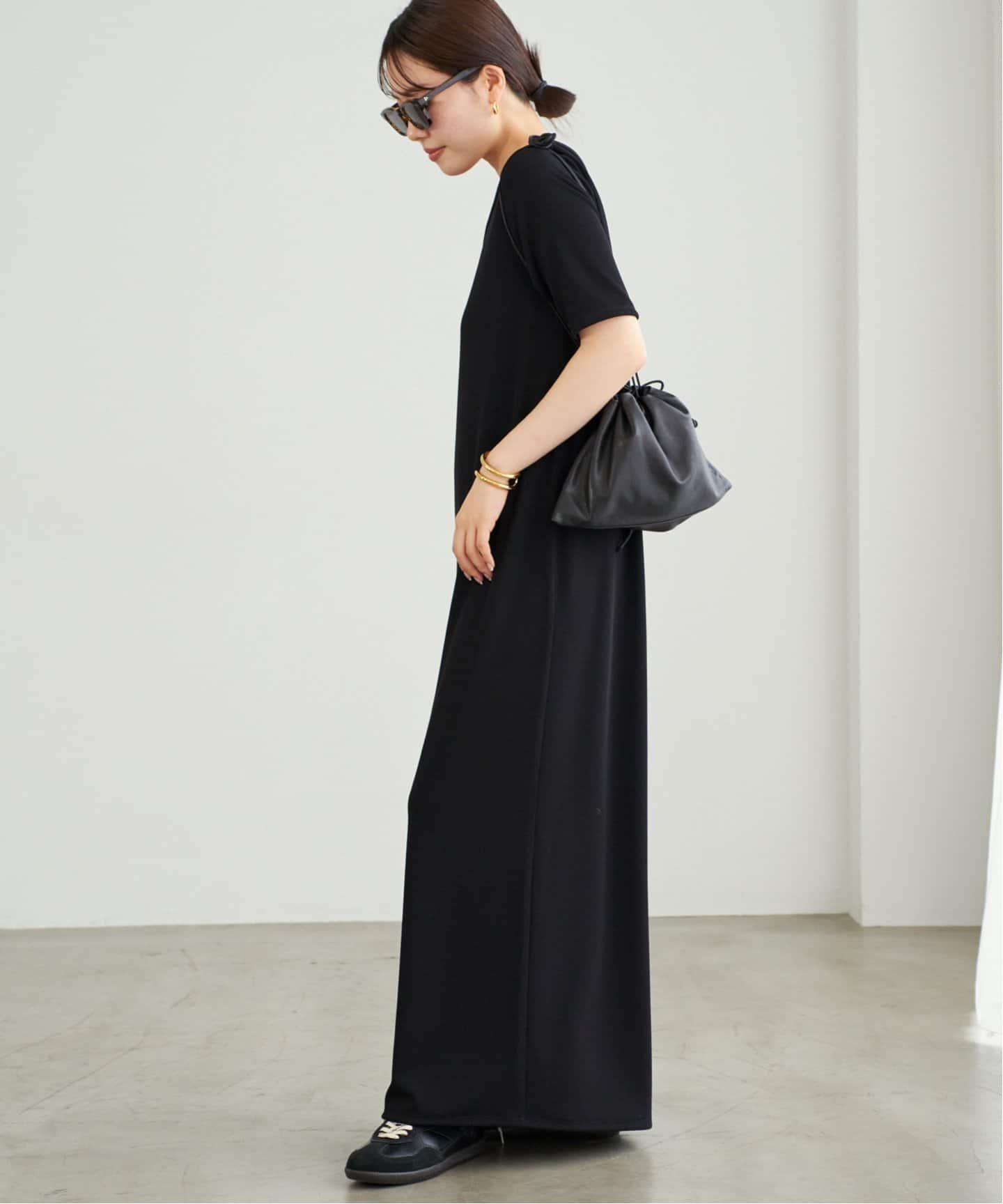完売品　plage プラージュ　Rib ハーフスリーブワンピース　38 ネイビー 新品☆Plage Rib ハーフスリーブ ワンピース - メルカリ