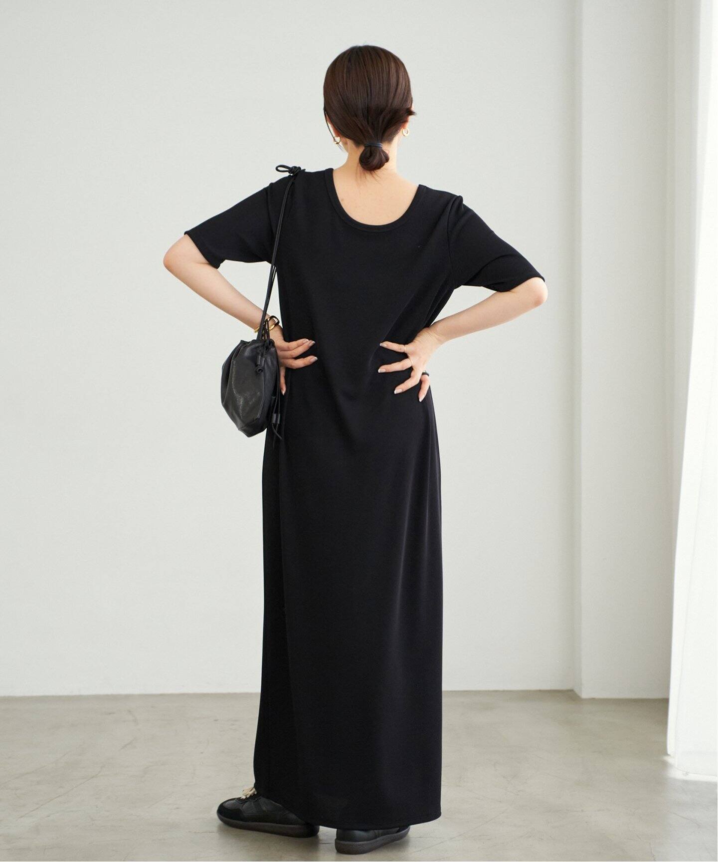 WEB限定追加》Rib ハーフスリーブ ワンピース 2（ワンピース