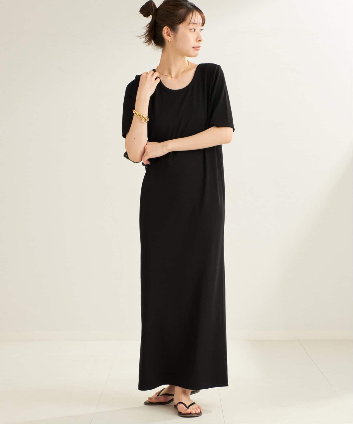 plage Ribハーフスリーブワンピース WEB限定追加》Rib ハーフスリーブ ワンピース 2（ワンピース）｜Plage