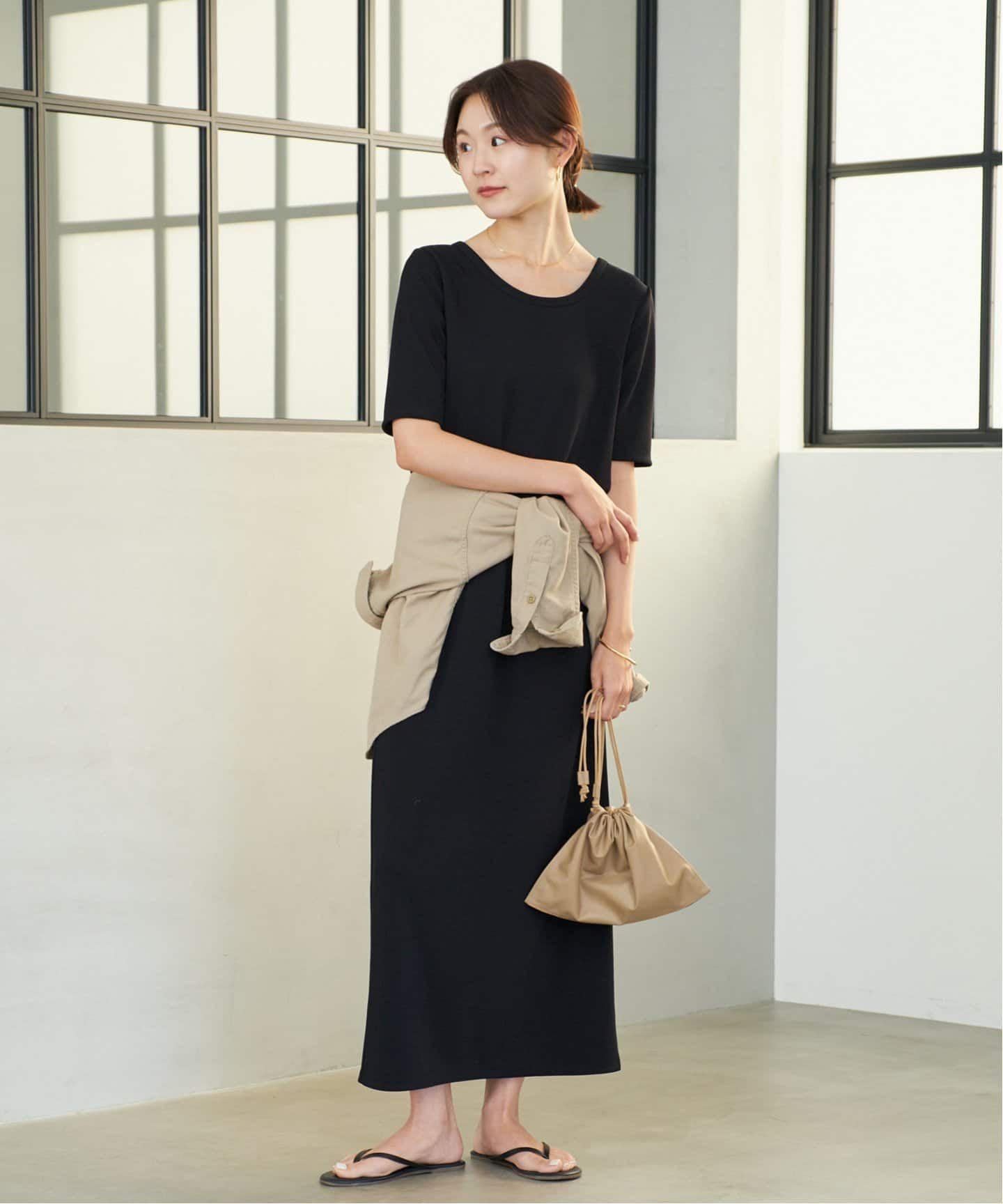 プラージュ　Rib ハーフスリーブ ワンピース WEB限定追加》Rib ハーフスリーブ ワンピース 2（ワンピース