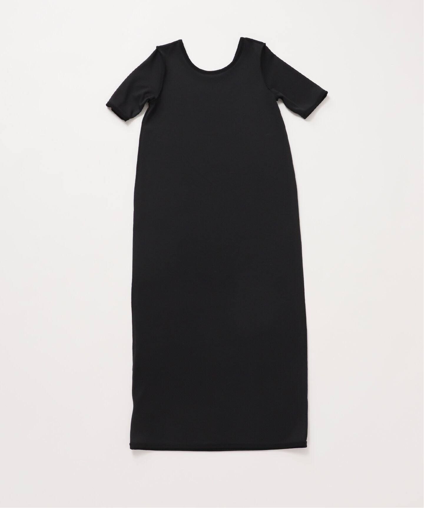 Rib ハーフスリーブ ワンピース　ブラック 追加》Rib ハーフスリーブ ワンピース 4（ワンピース）｜Plage