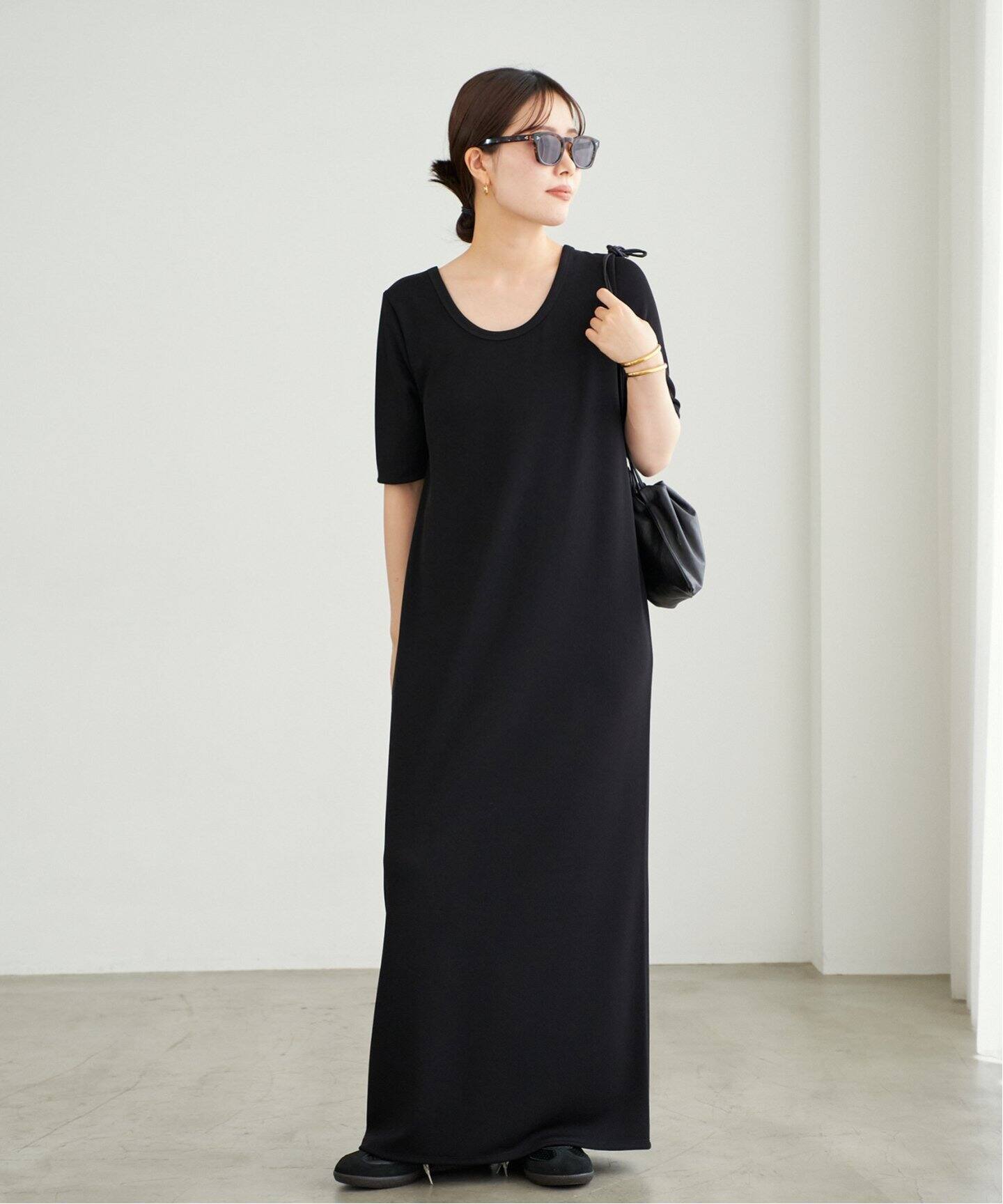 plage Rib ハーフスリーブ ワンピース　ネイビー38 追加》Rib ハーフスリーブ ワンピース 4（ワンピース）｜Plage