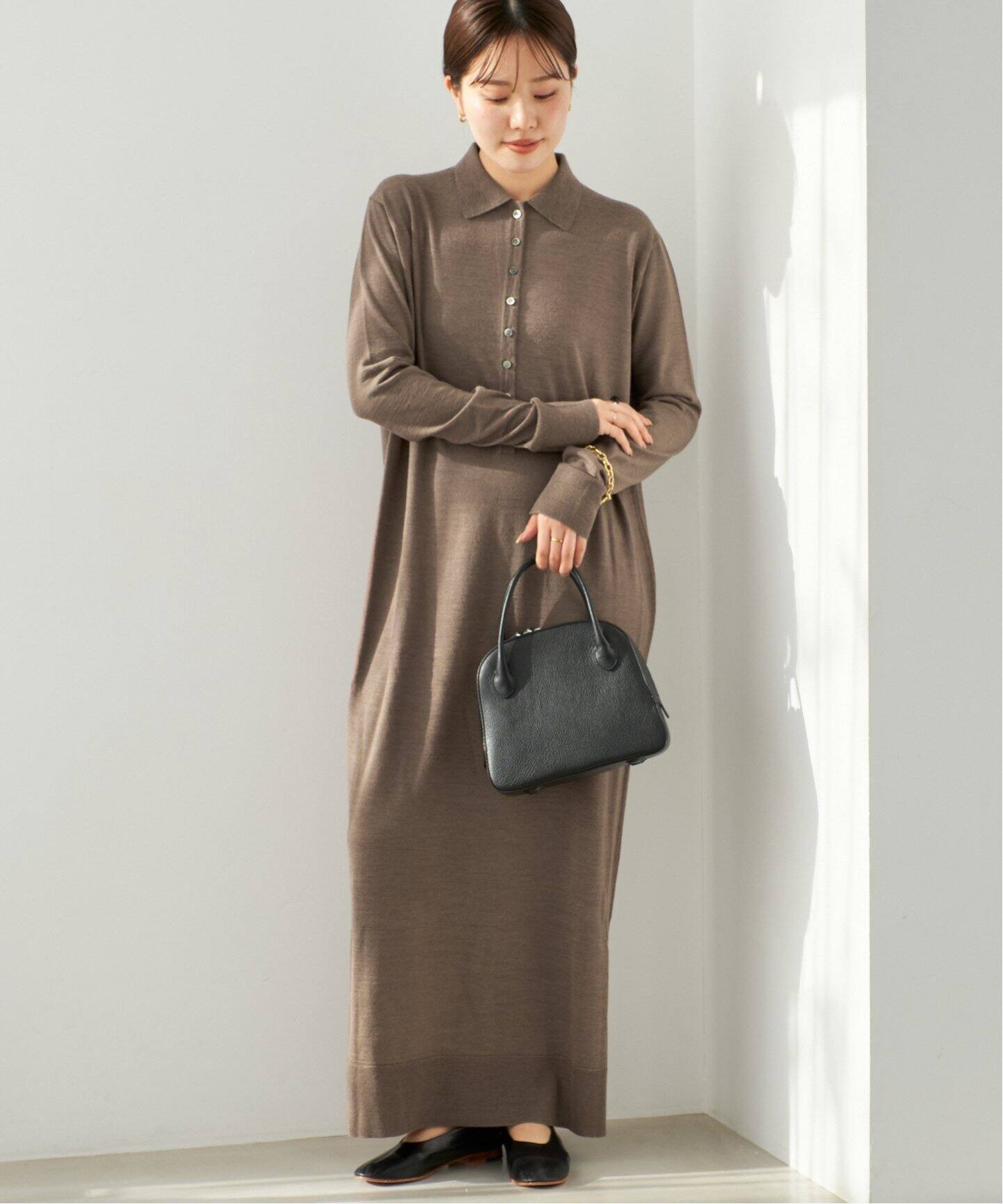 ポロエリ ロングワンピース（ニットワンピース）｜Plage（プラージュ  