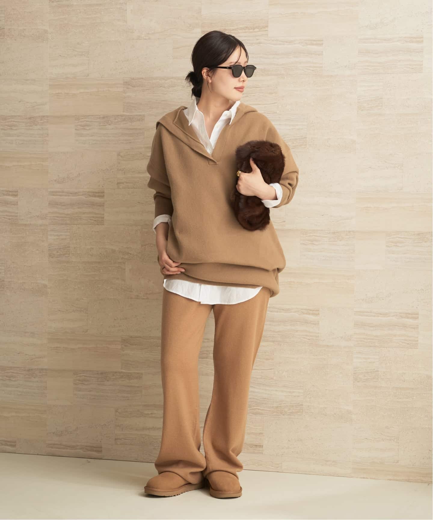 フーディー ミニワンピース（ニットワンピース）｜Plage（プラージュ