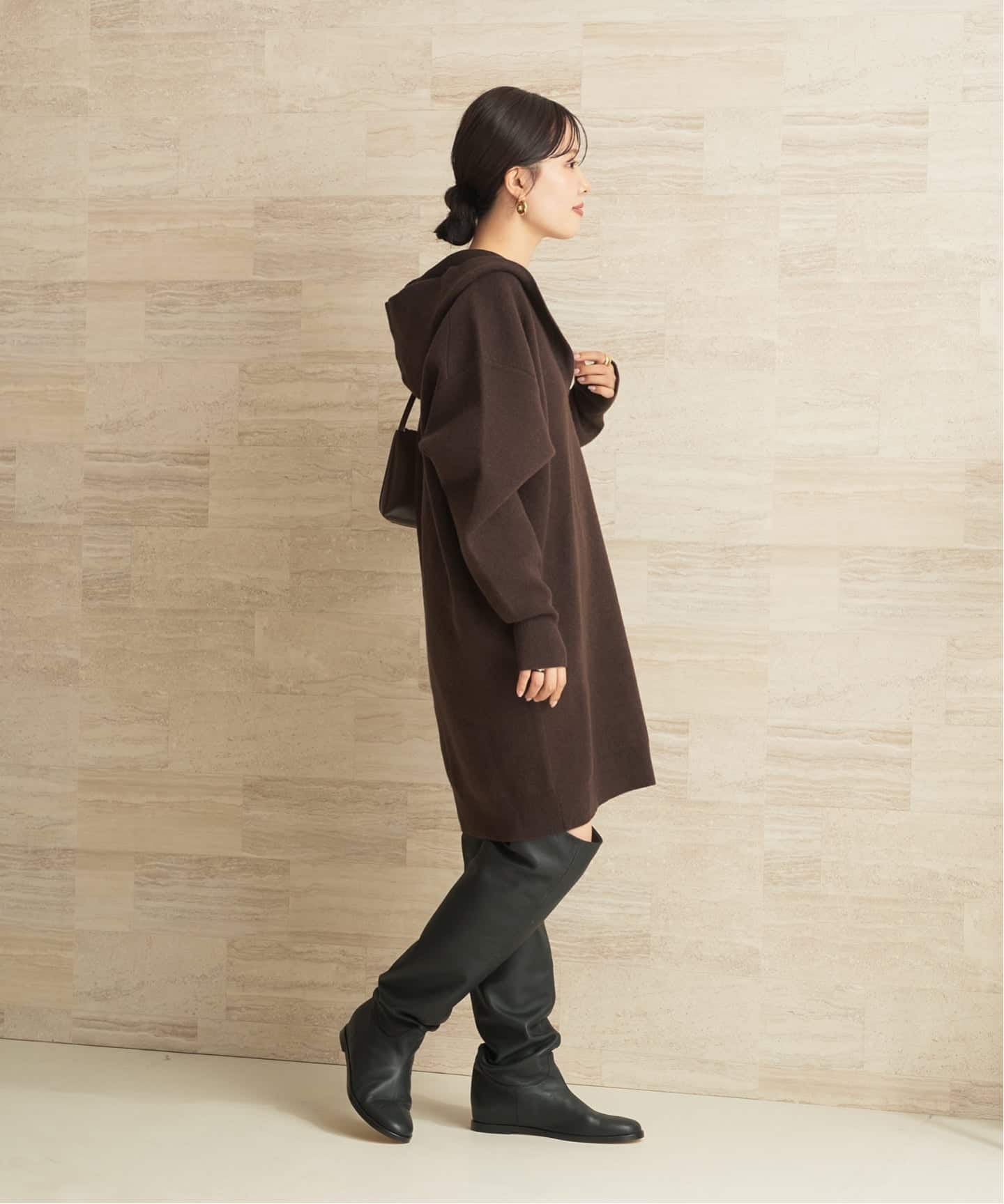 フーディー ミニワンピース（ニットワンピース）｜Plage（プラージュ